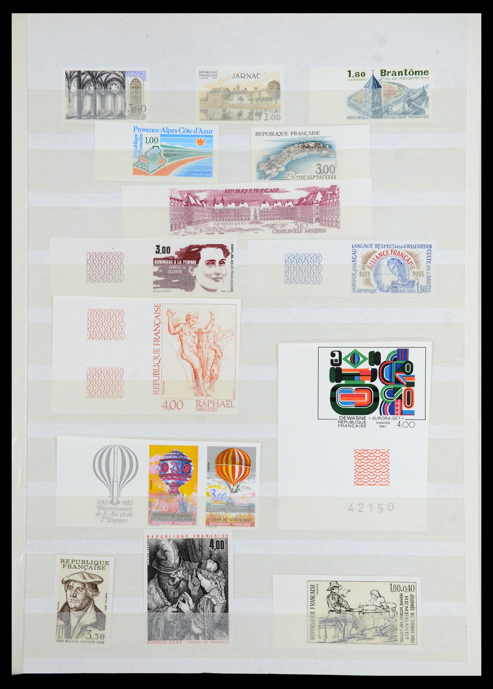 36350 011 - Postzegelverzameling 36350 Frankrijk ONGETAND 1944-1996.