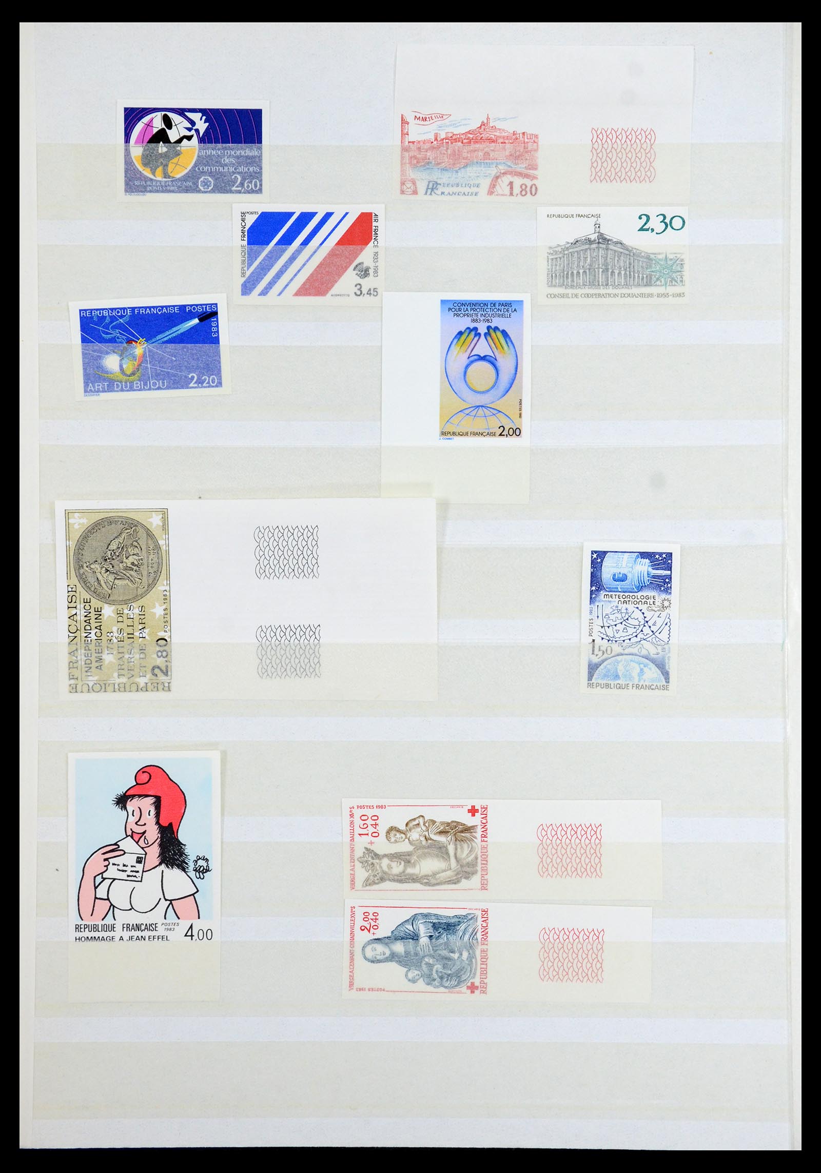 36350 014 - Stamp collection 36350 France IMPERFORATED 1944-1996.