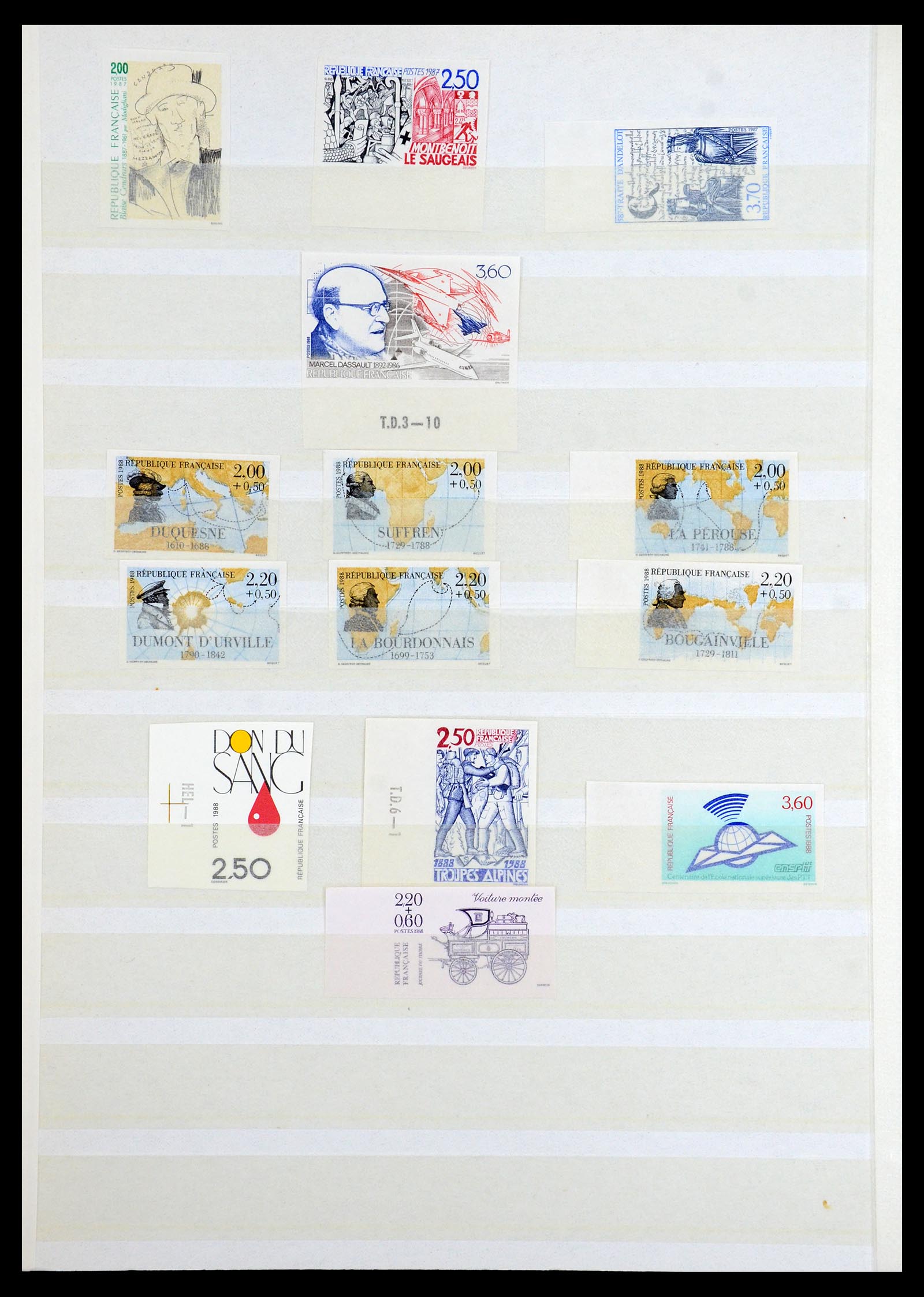 36350 020 - Postzegelverzameling 36350 Frankrijk ONGETAND 1944-1996.