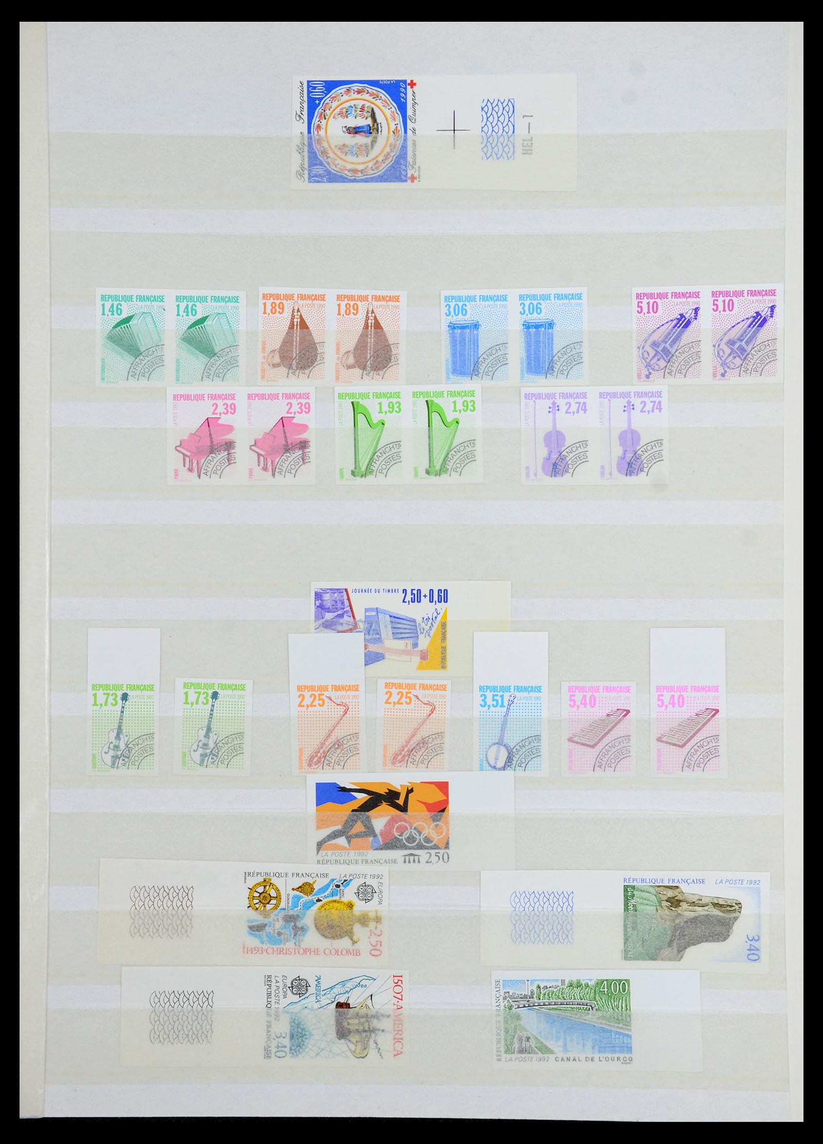36350 025 - Stamp collection 36350 France IMPERFORATED 1944-1996.
