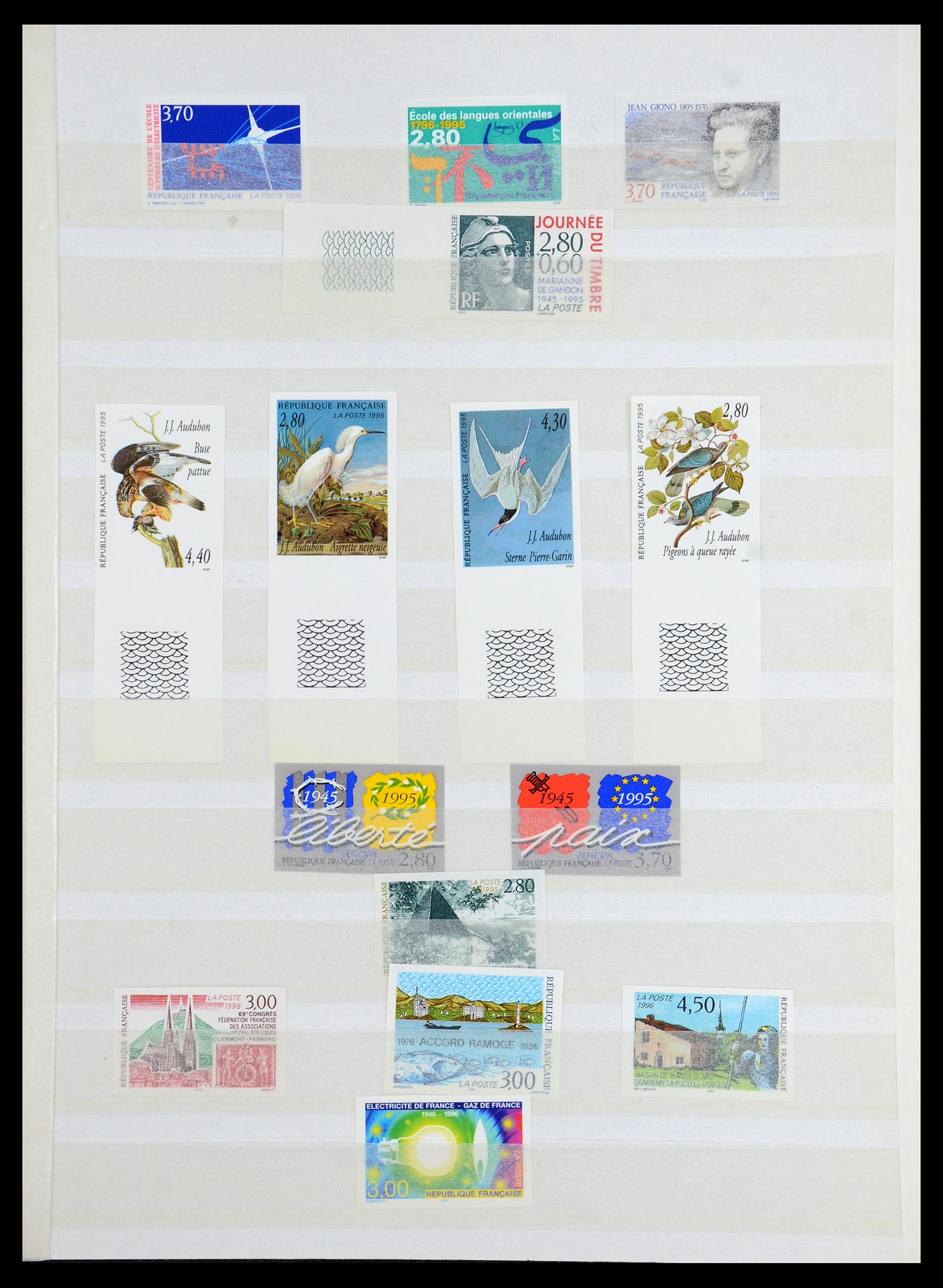 36350 031 - Stamp collection 36350 France IMPERFORATED 1944-1996.