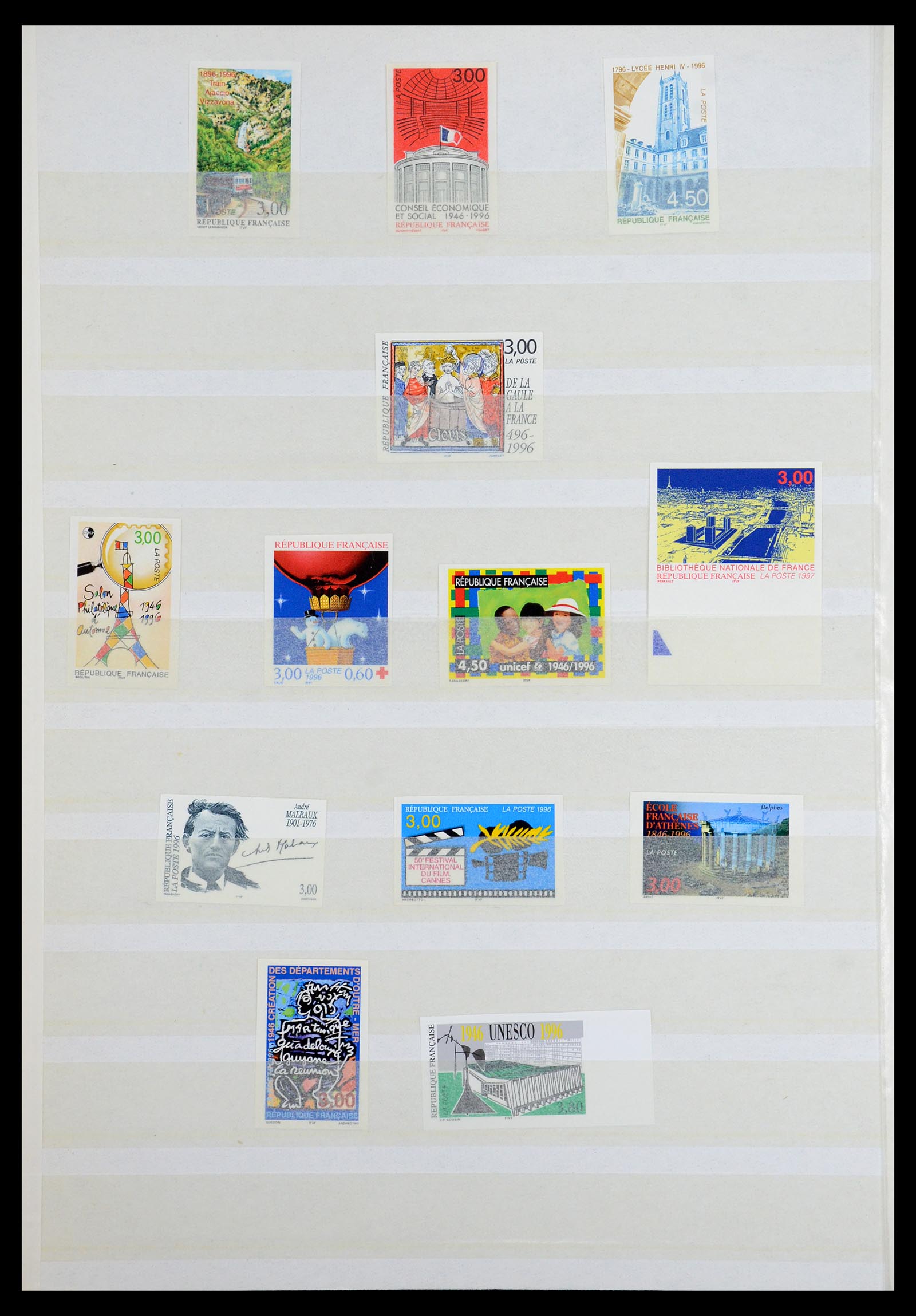 36350 034 - Stamp collection 36350 France IMPERFORATED 1944-1996.