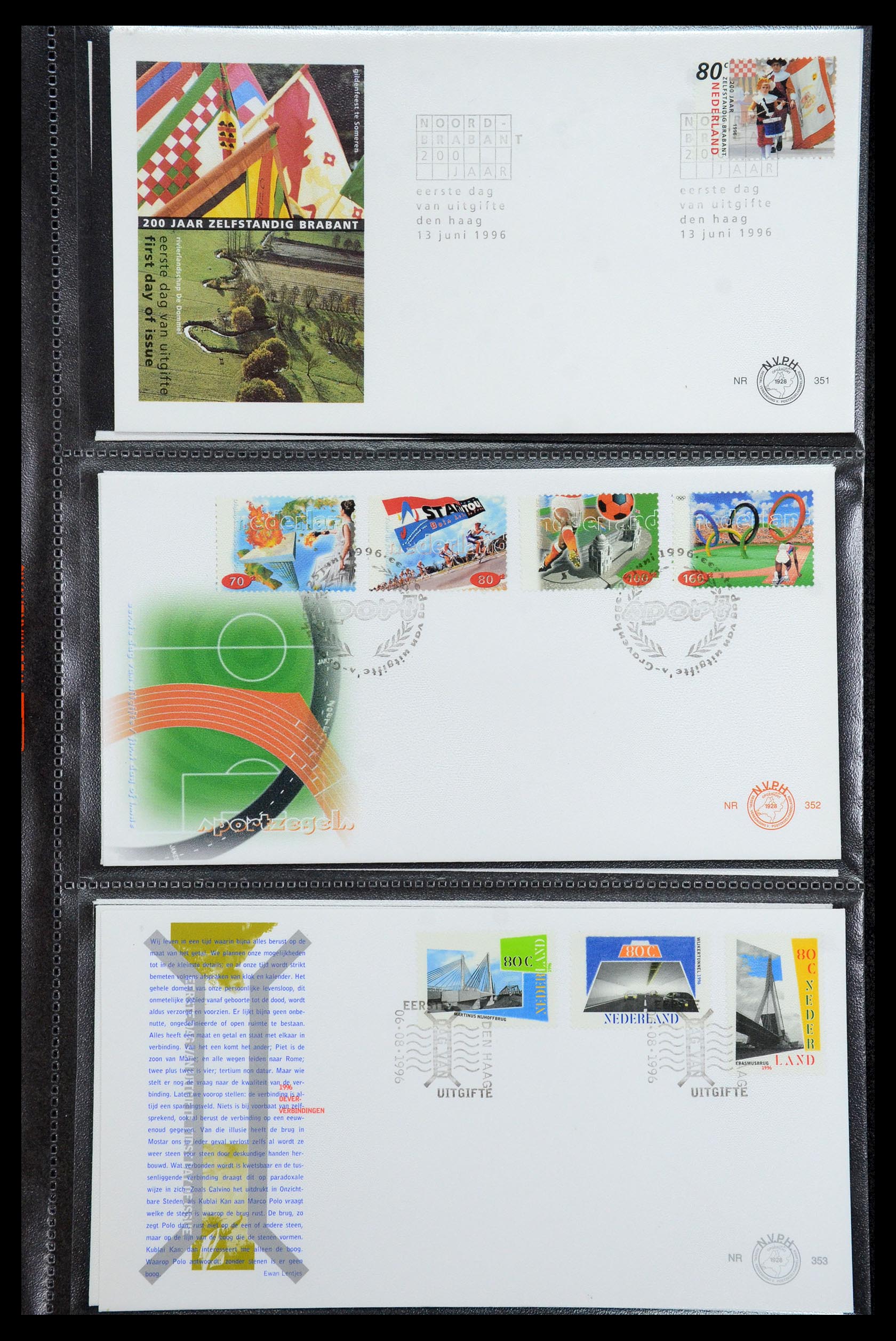 36353 011 - Postzegelverzameling 36353 Nederland FDC's 1994-2016.