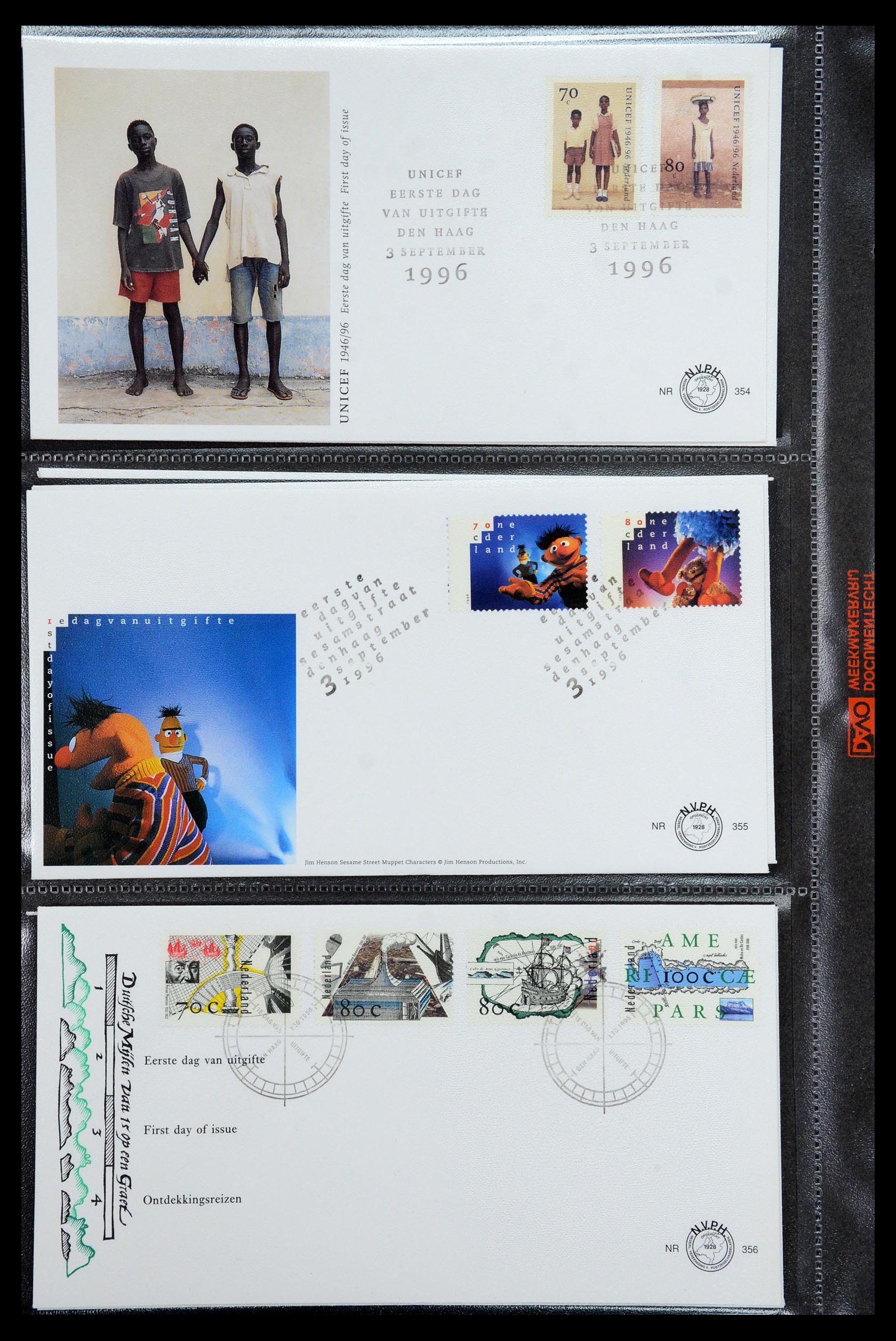 36353 012 - Stamp collection 36353 Netherlands FDC's 1994-2016.