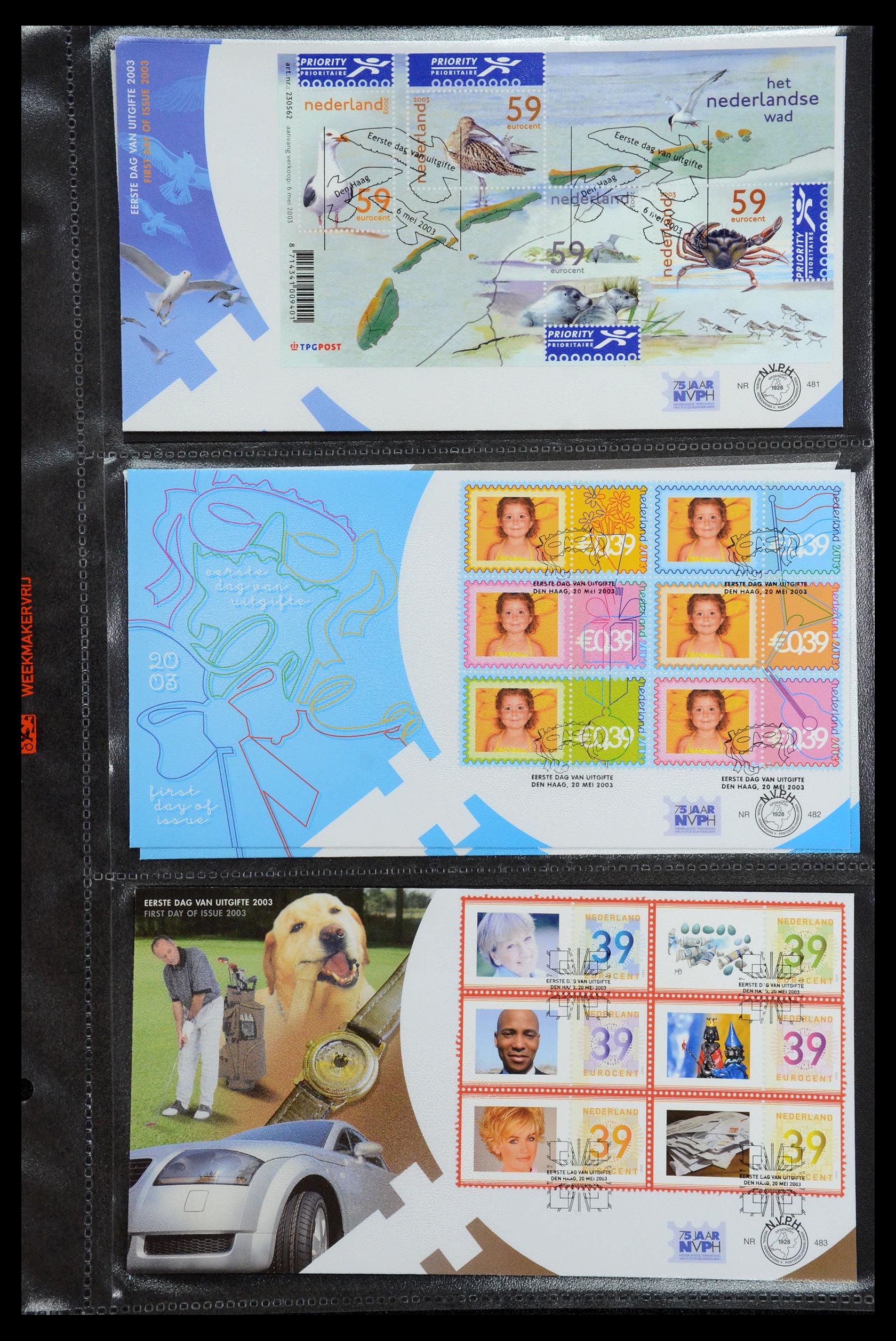 36353 043 - Postzegelverzameling 36353 Nederland FDC's 1994-2016.