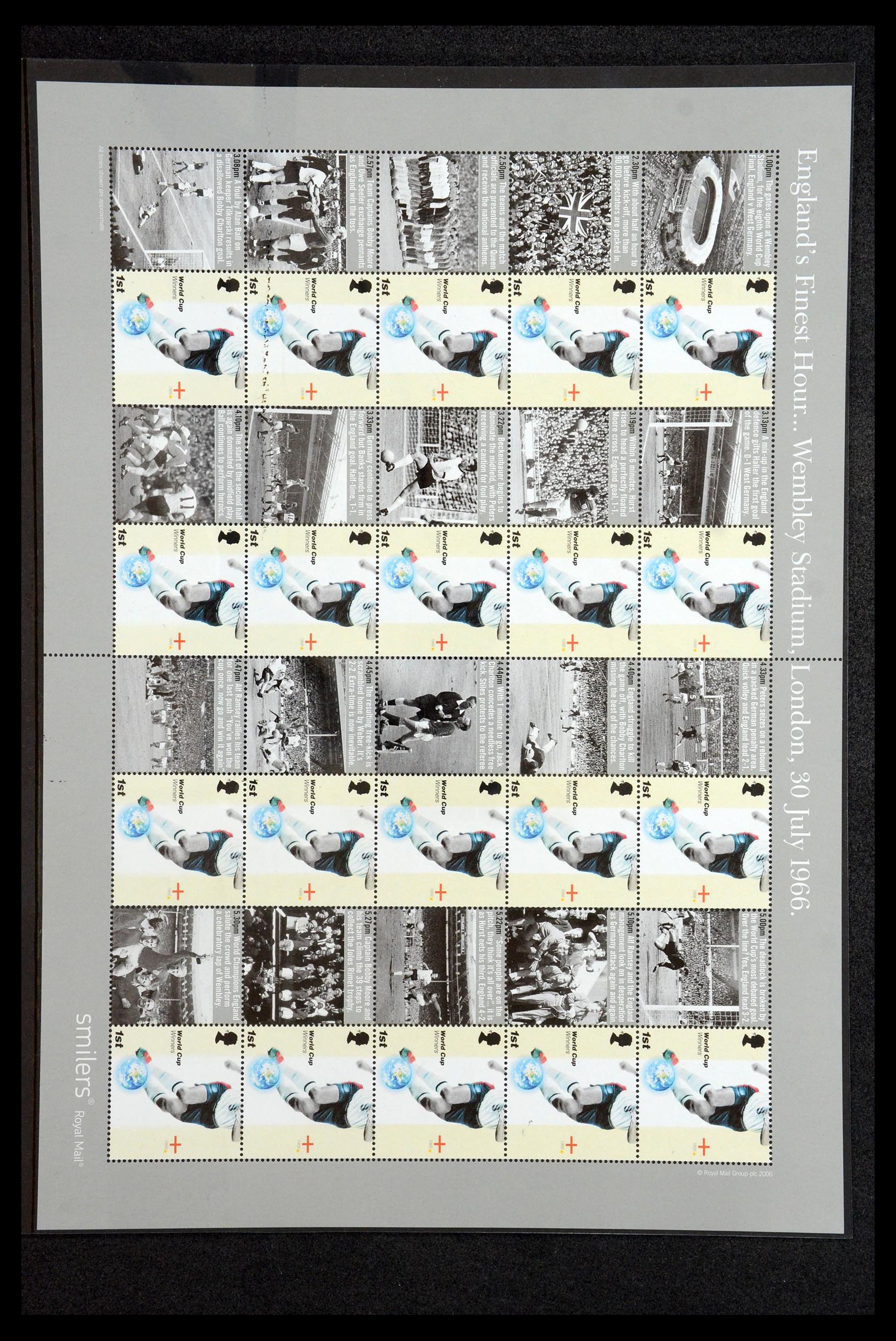 36357 027 - Postzegelverzameling 36357 Engeland Post Office label (smiler) sheets