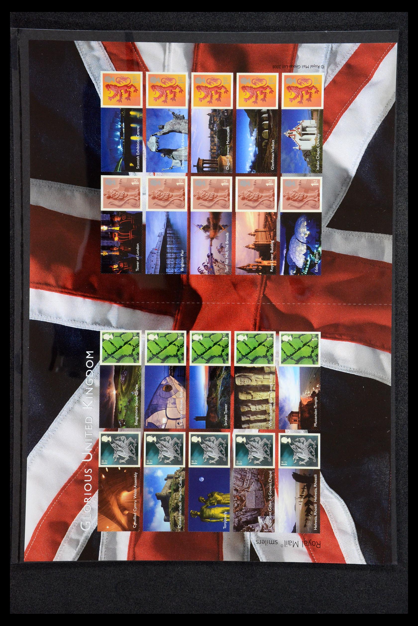 36357 048 - Postzegelverzameling 36357 Engeland Post Office label (smiler) sheets