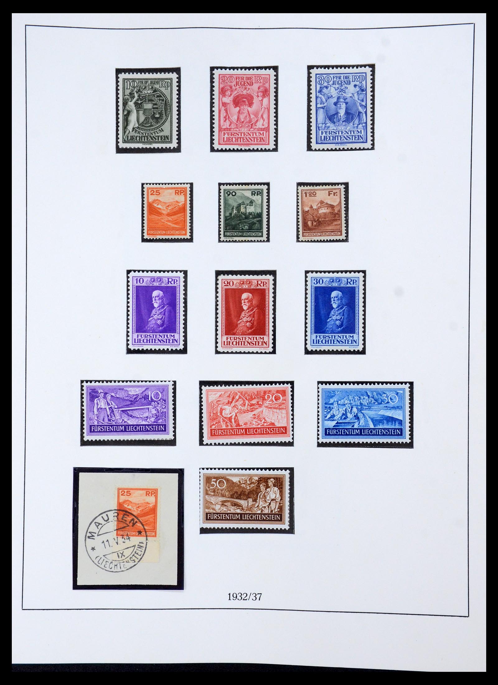 36358 013 - Stamp collection 36358 Liechtenstein 1912-1971.