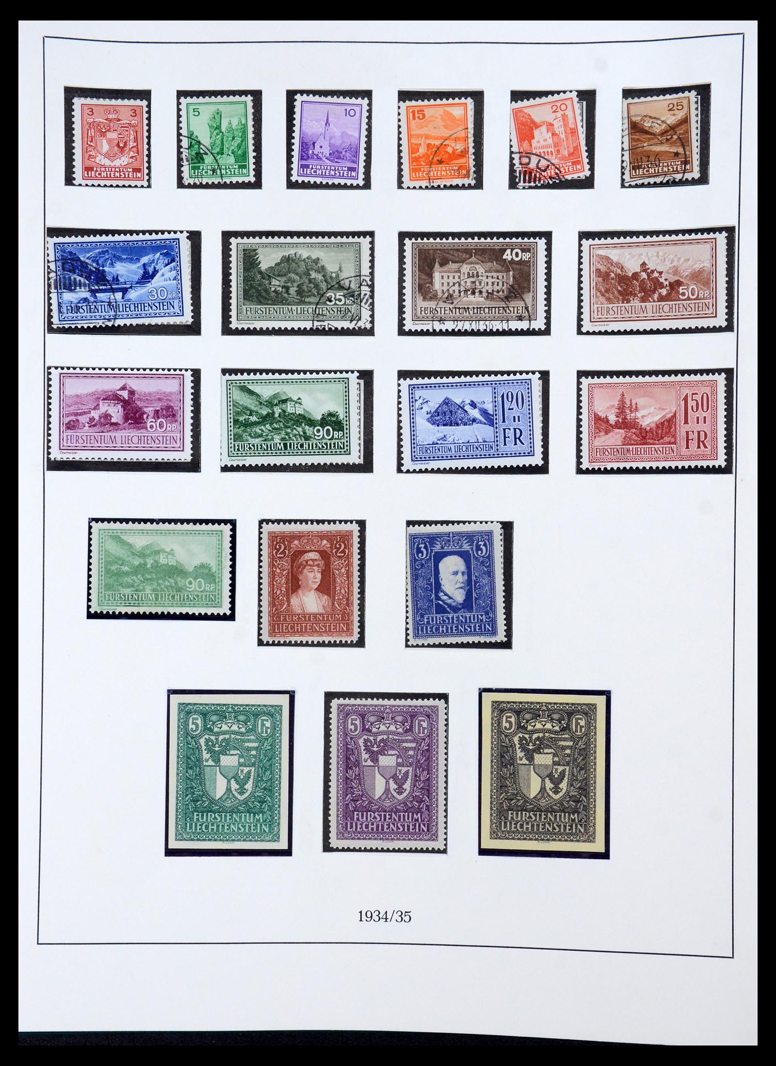 36358 015 - Stamp collection 36358 Liechtenstein 1912-1971.