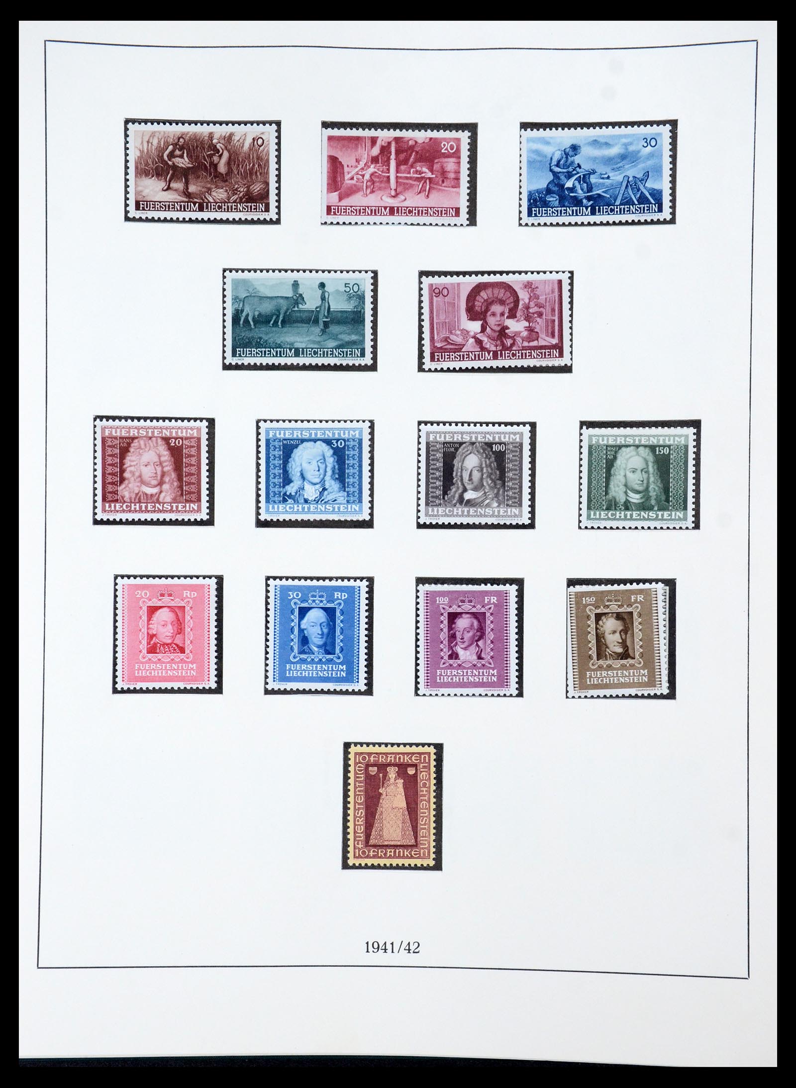36358 020 - Stamp collection 36358 Liechtenstein 1912-1971.