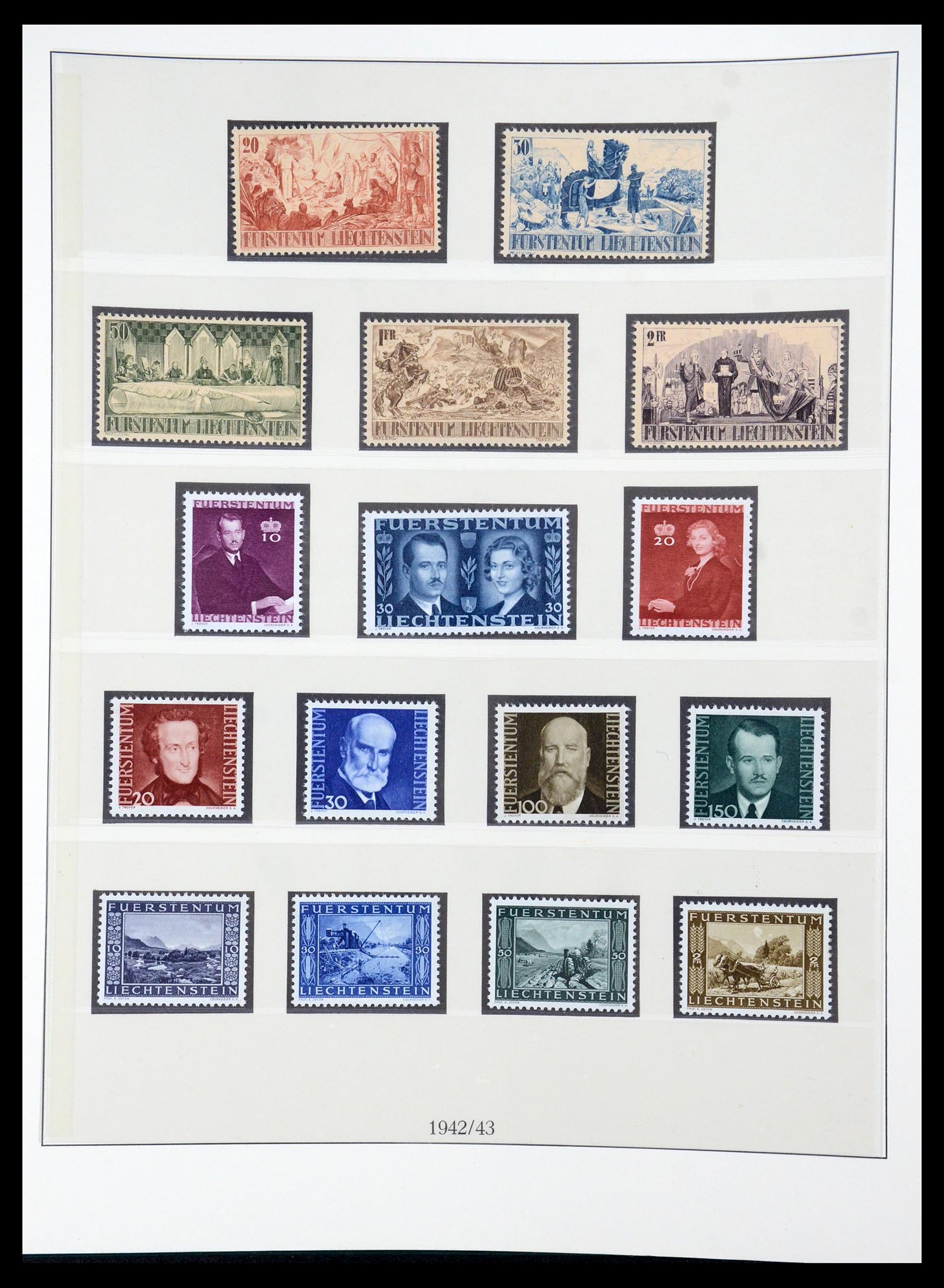 36358 021 - Stamp collection 36358 Liechtenstein 1912-1971.