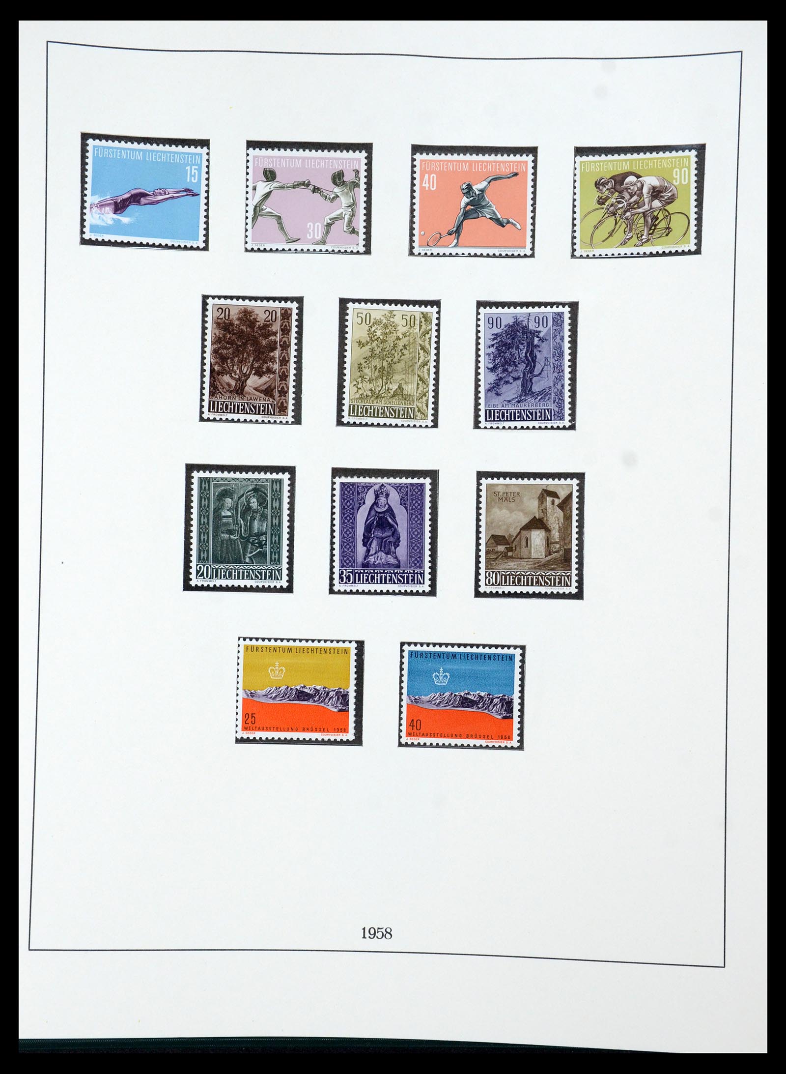 36358 032 - Postzegelverzameling 36358 Liechtenstein 1912-1971.
