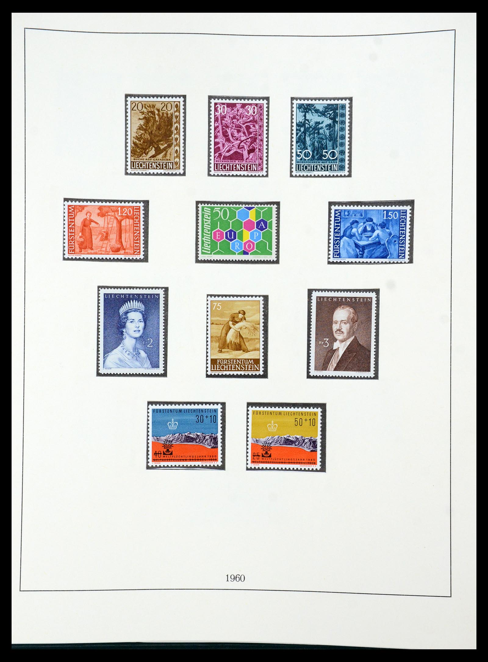 36358 034 - Stamp collection 36358 Liechtenstein 1912-1971.