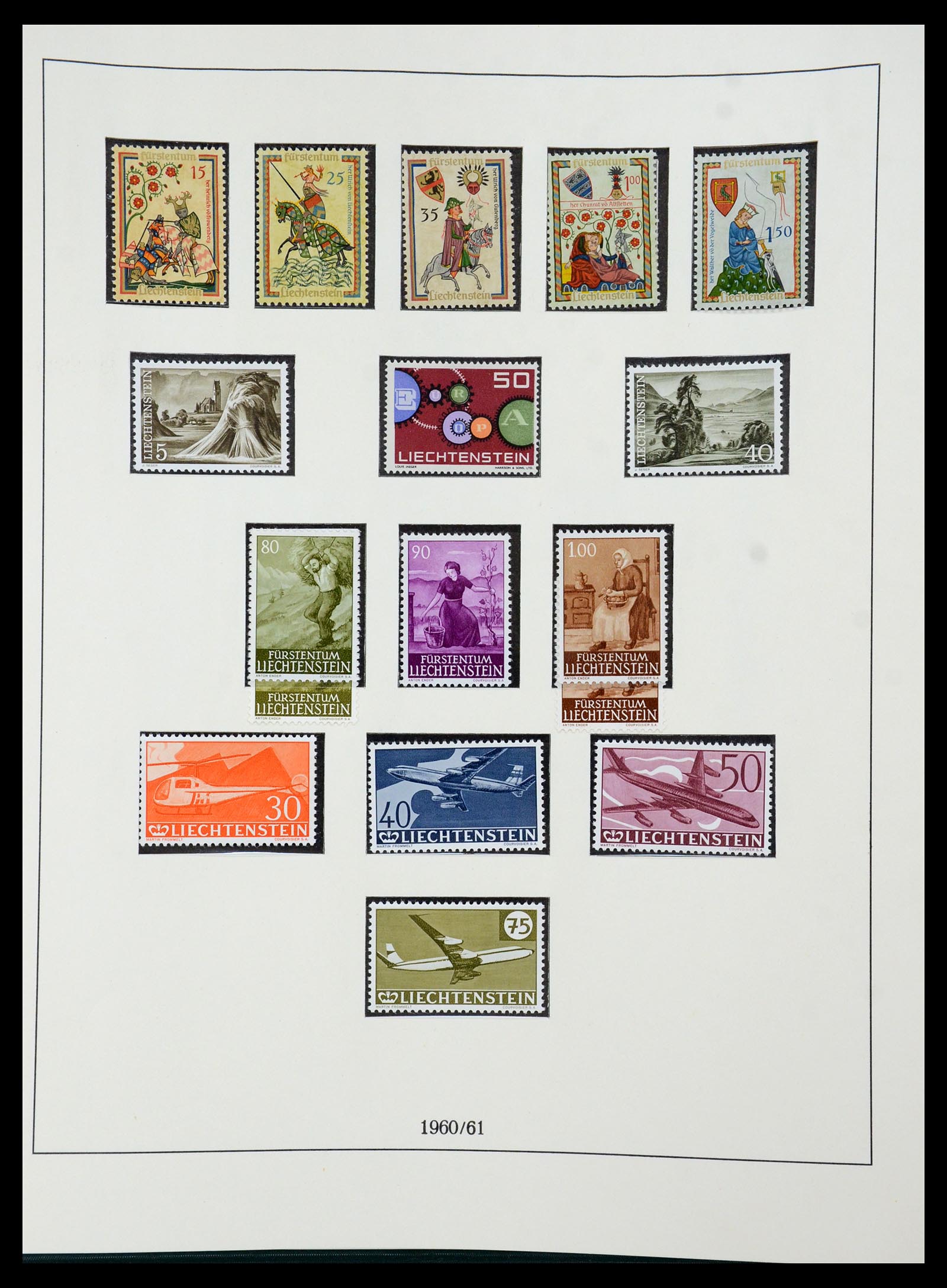 36358 035 - Postzegelverzameling 36358 Liechtenstein 1912-1971.