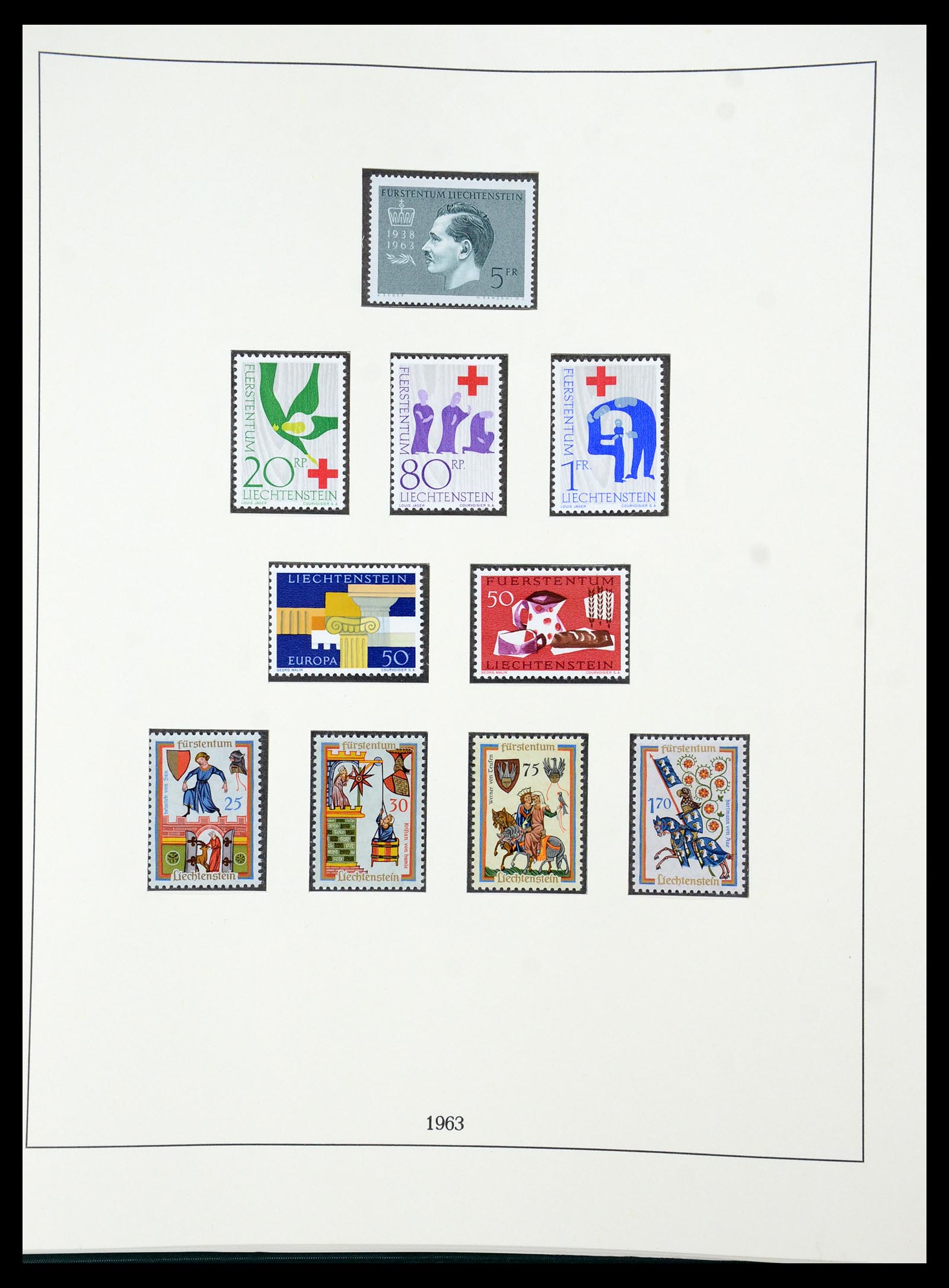 36358 038 - Postzegelverzameling 36358 Liechtenstein 1912-1971.