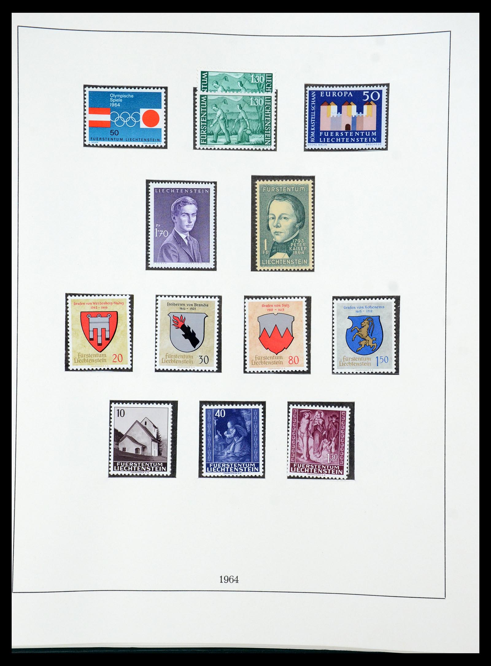 36358 039 - Postzegelverzameling 36358 Liechtenstein 1912-1971.