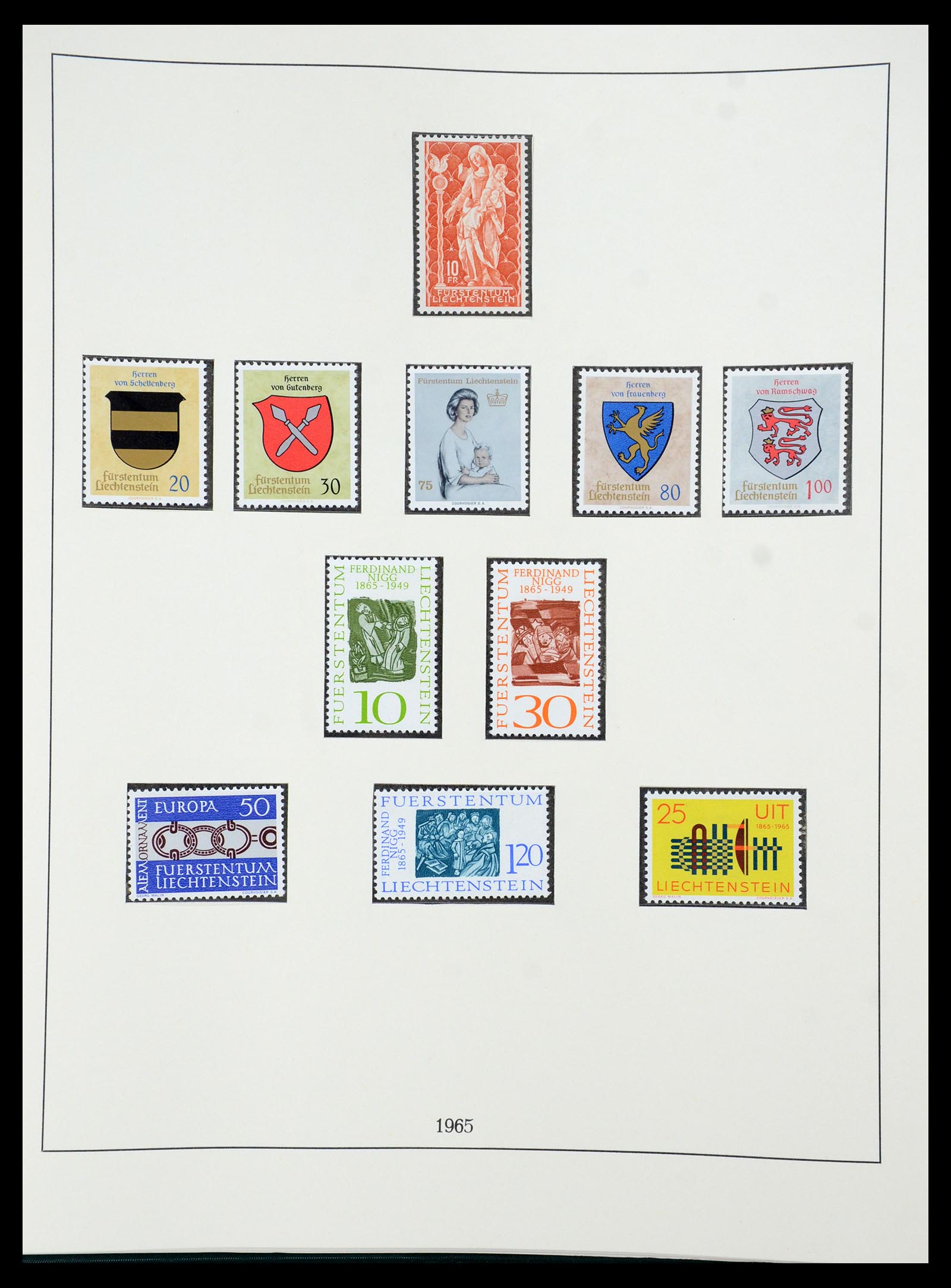 36358 040 - Stamp collection 36358 Liechtenstein 1912-1971.