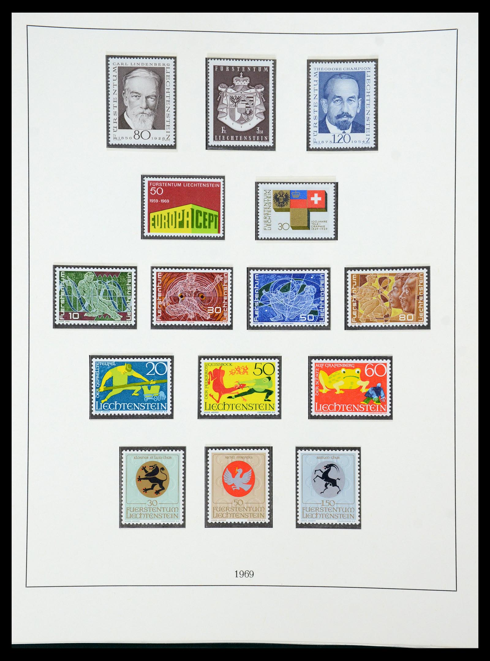 36358 046 - Postzegelverzameling 36358 Liechtenstein 1912-1971.