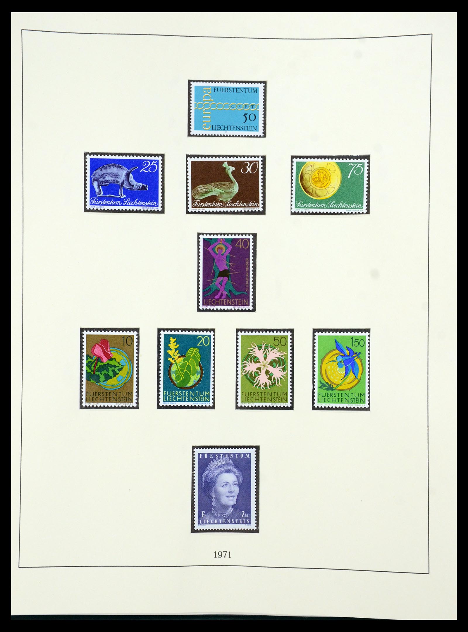 36358 049 - Postzegelverzameling 36358 Liechtenstein 1912-1971.