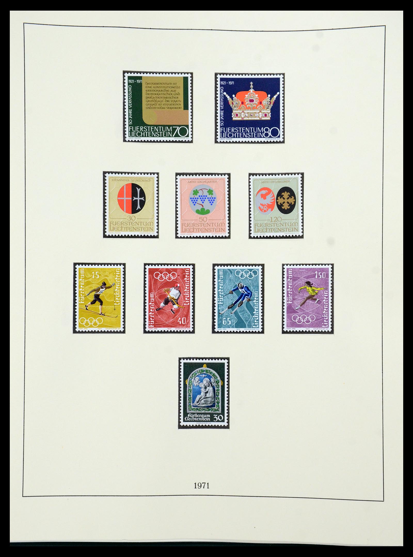 36358 050 - Postzegelverzameling 36358 Liechtenstein 1912-1971.