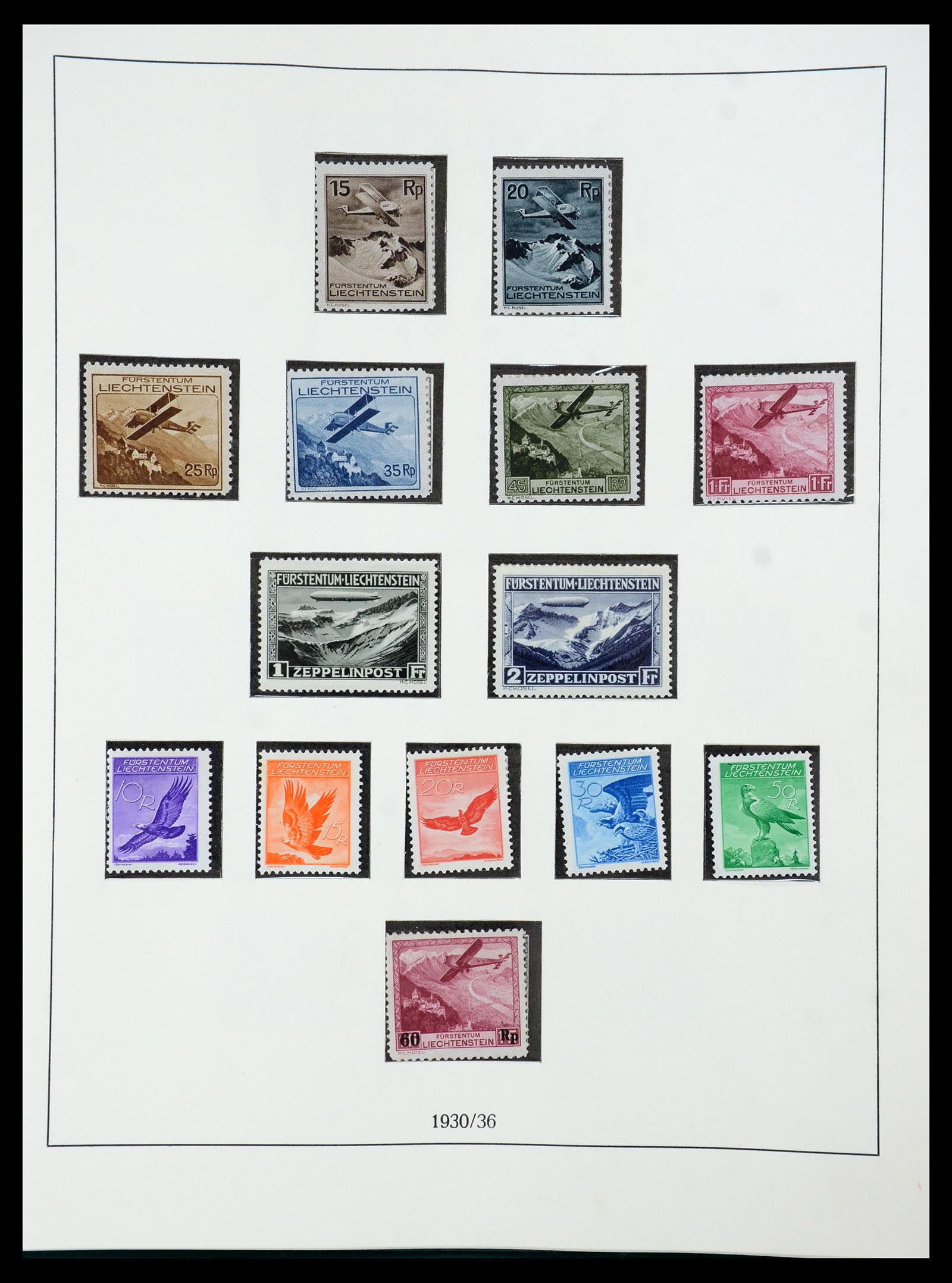 36358 051 - Postzegelverzameling 36358 Liechtenstein 1912-1971.