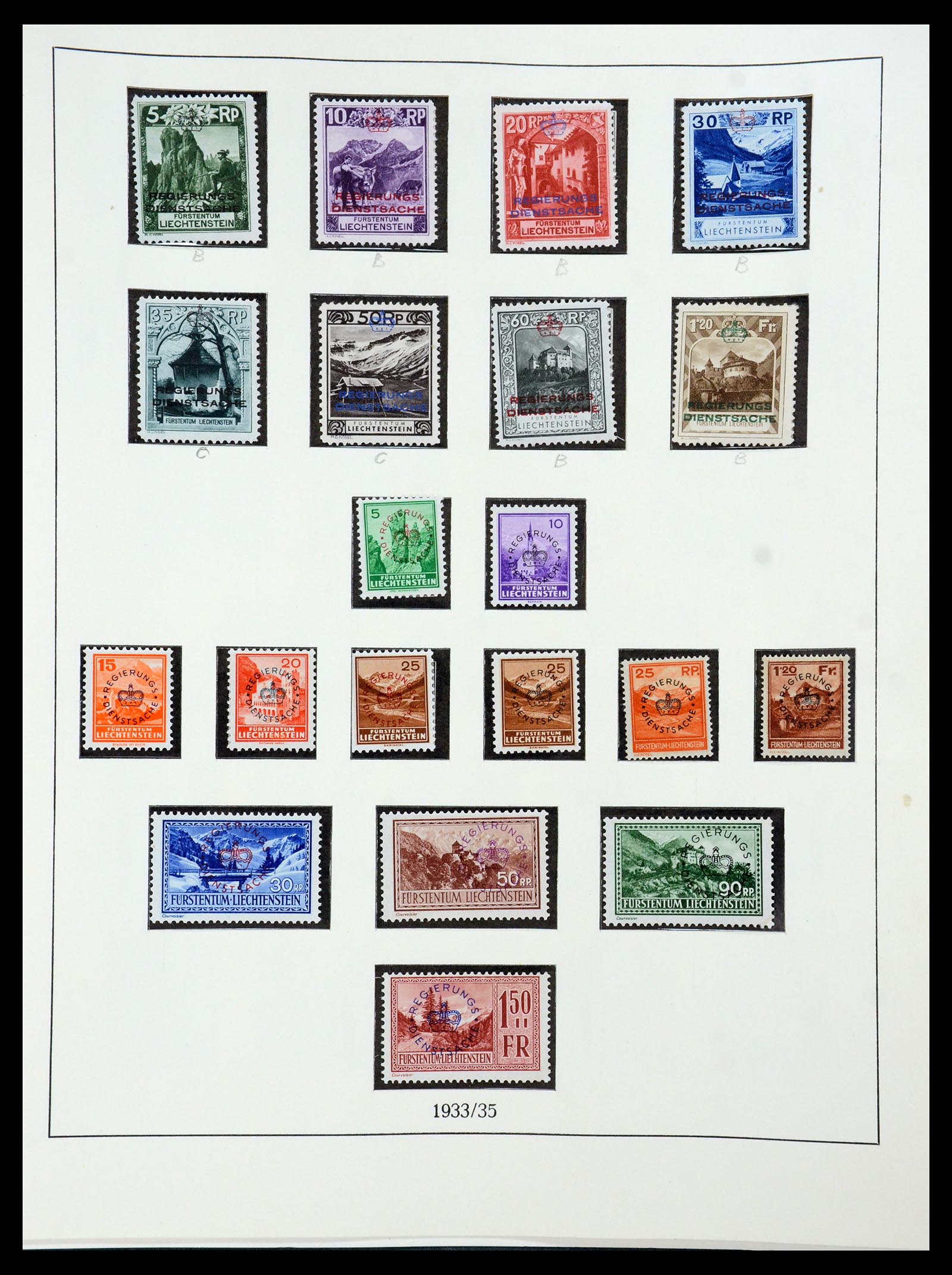 36358 053 - Stamp collection 36358 Liechtenstein 1912-1971.