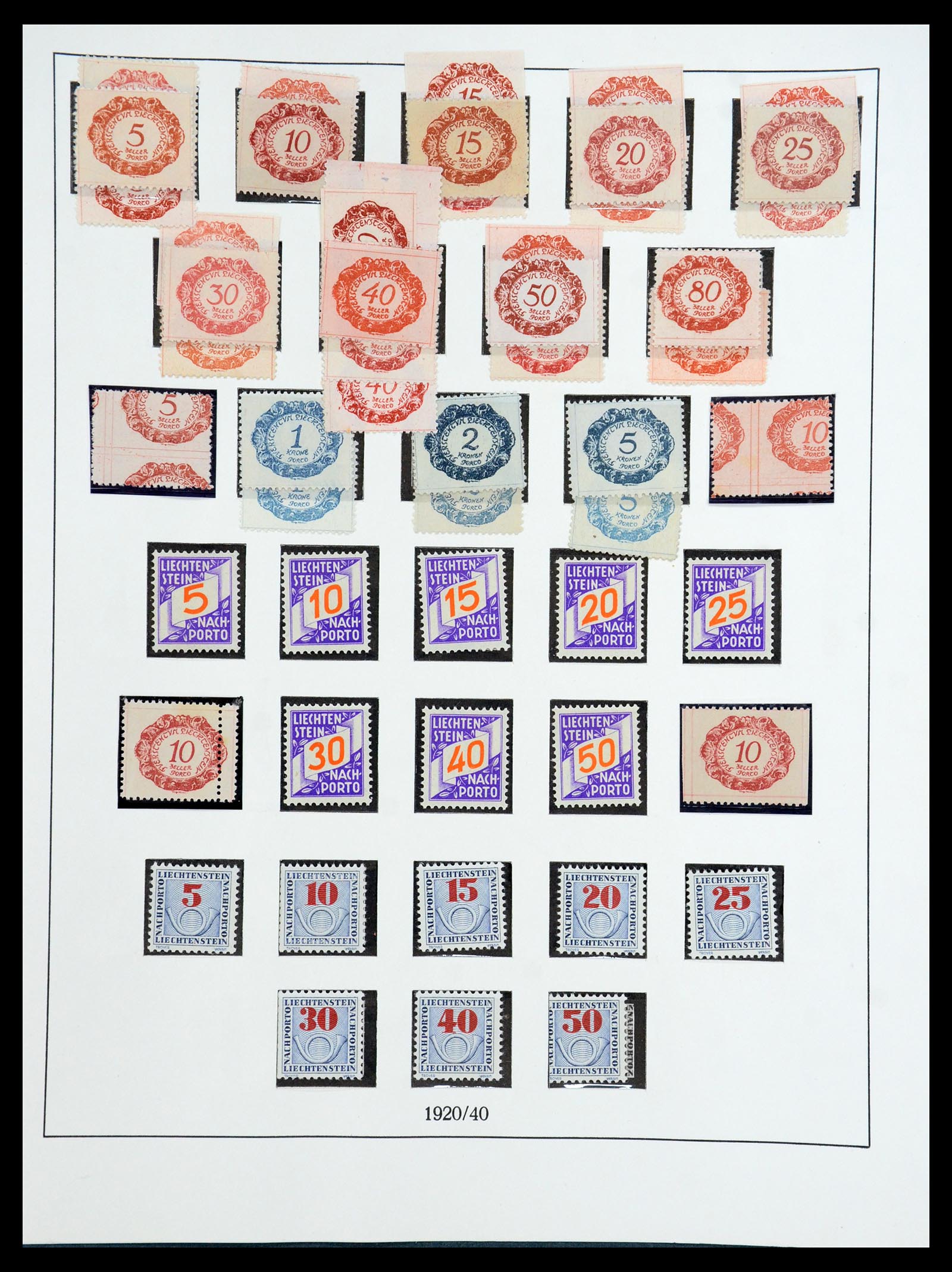 36358 056 - Stamp collection 36358 Liechtenstein 1912-1971.