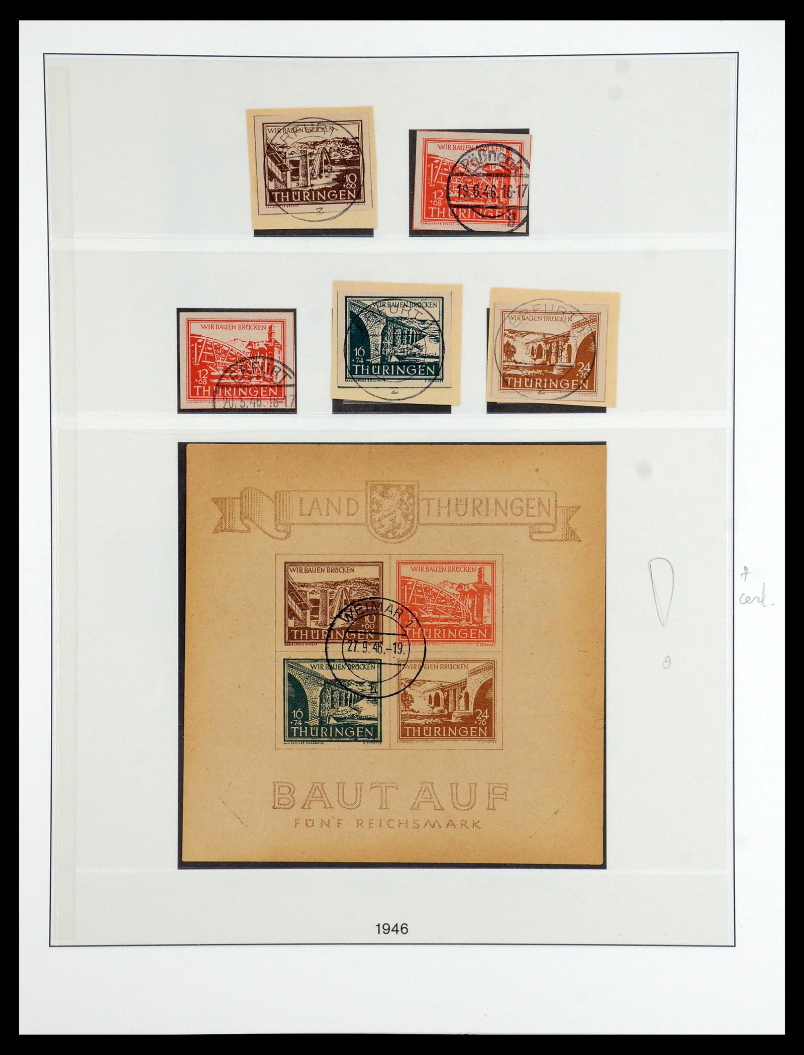 36361 021 - Postzegelverzameling 36361 Sovjet Zone 1945-1949.