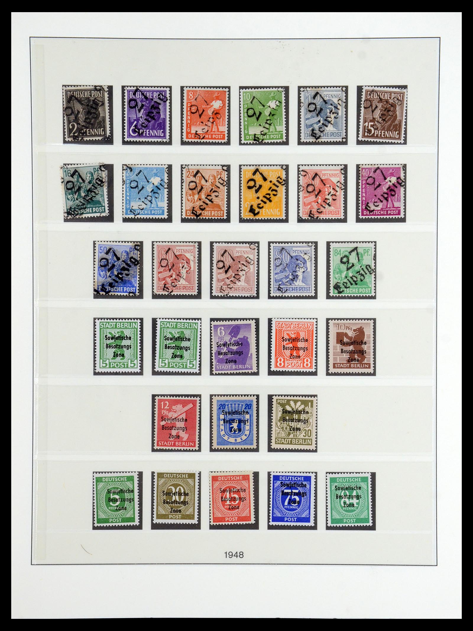 36361 032 - Postzegelverzameling 36361 Sovjet Zone 1945-1949.
