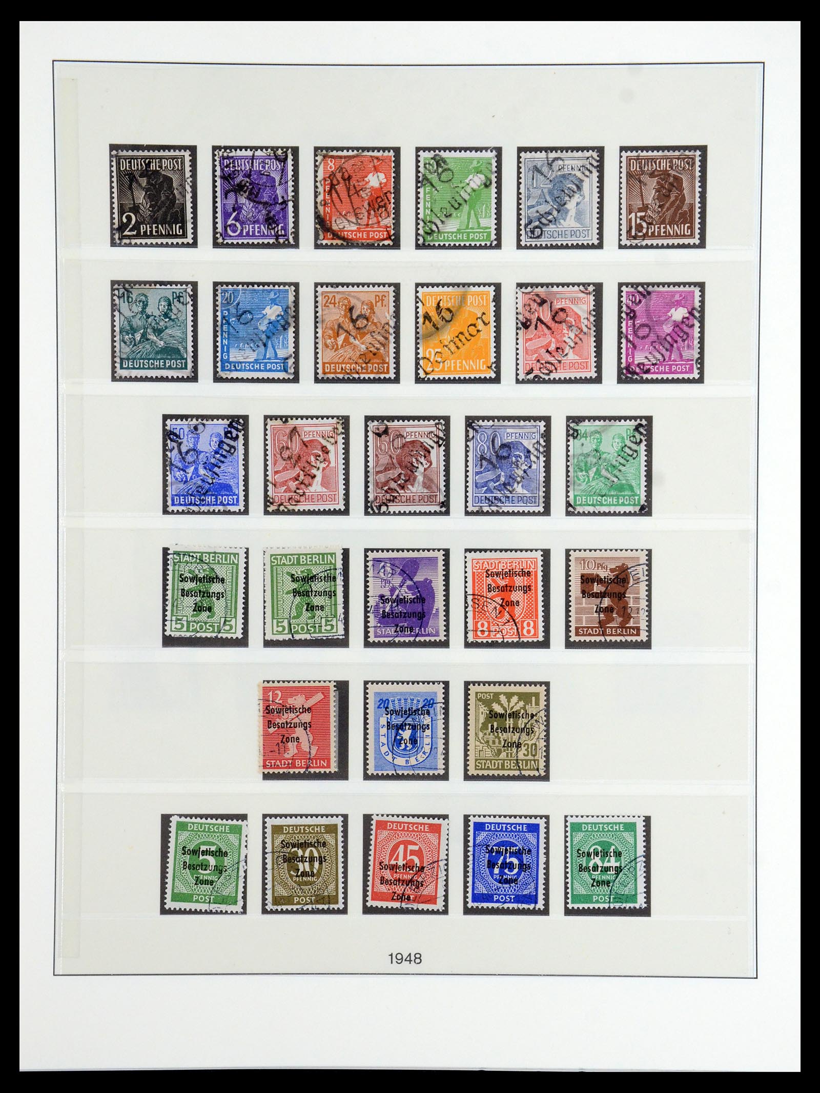36361 033 - Postzegelverzameling 36361 Sovjet Zone 1945-1949.