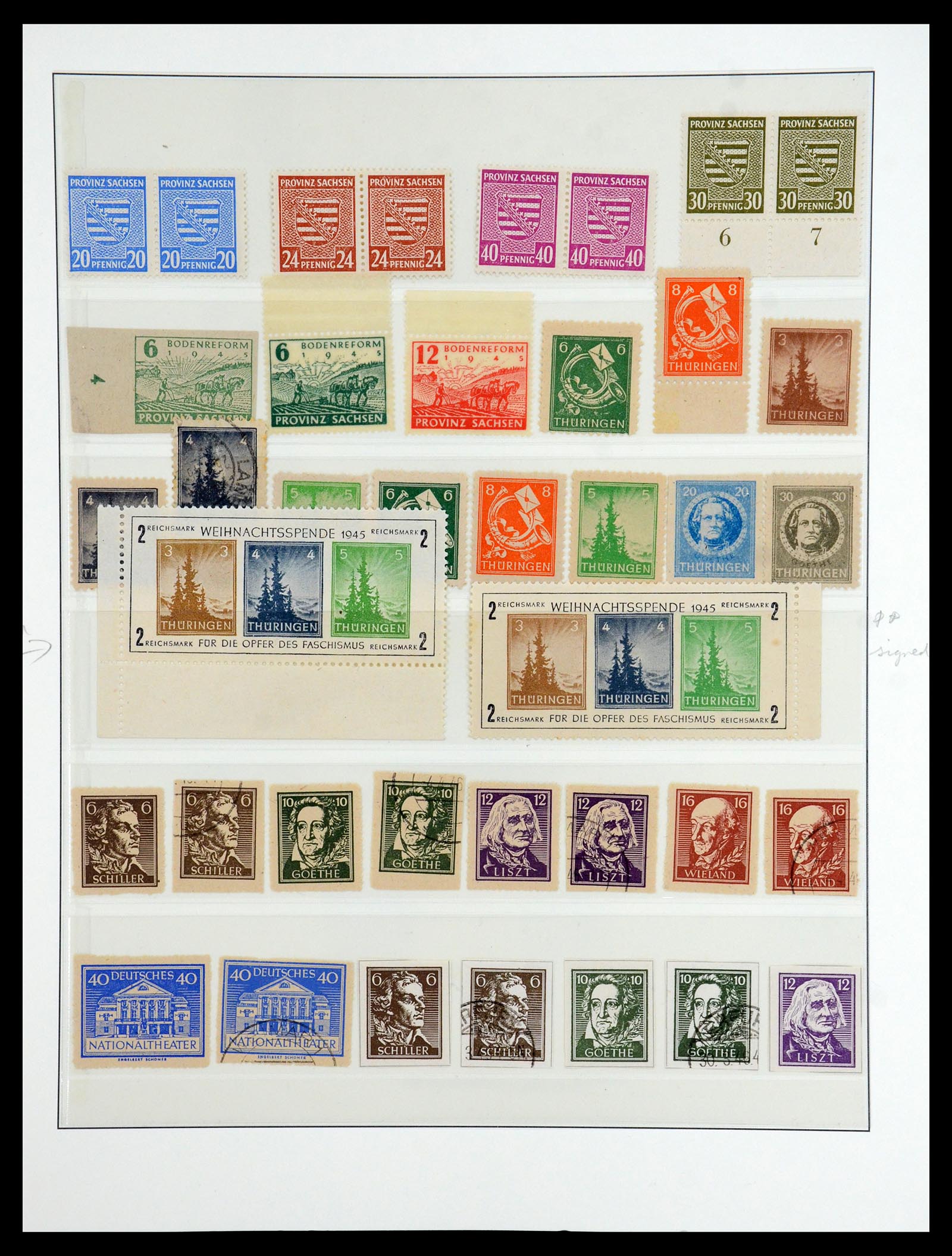 36361 044 - Postzegelverzameling 36361 Sovjet Zone 1945-1949.