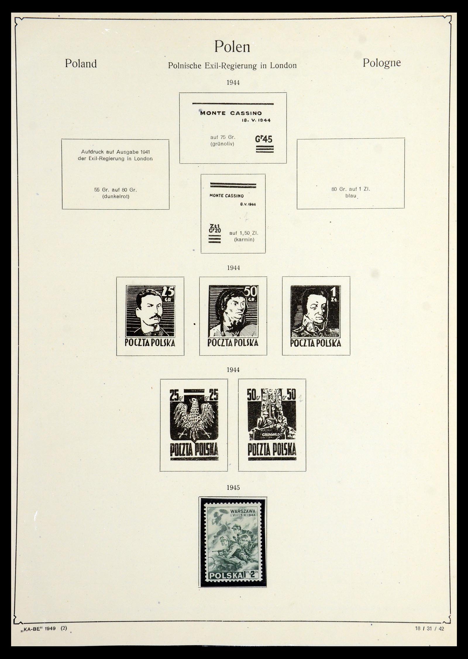 36363 052 - Postzegelverzameling 36363 Polen 1918-1964.