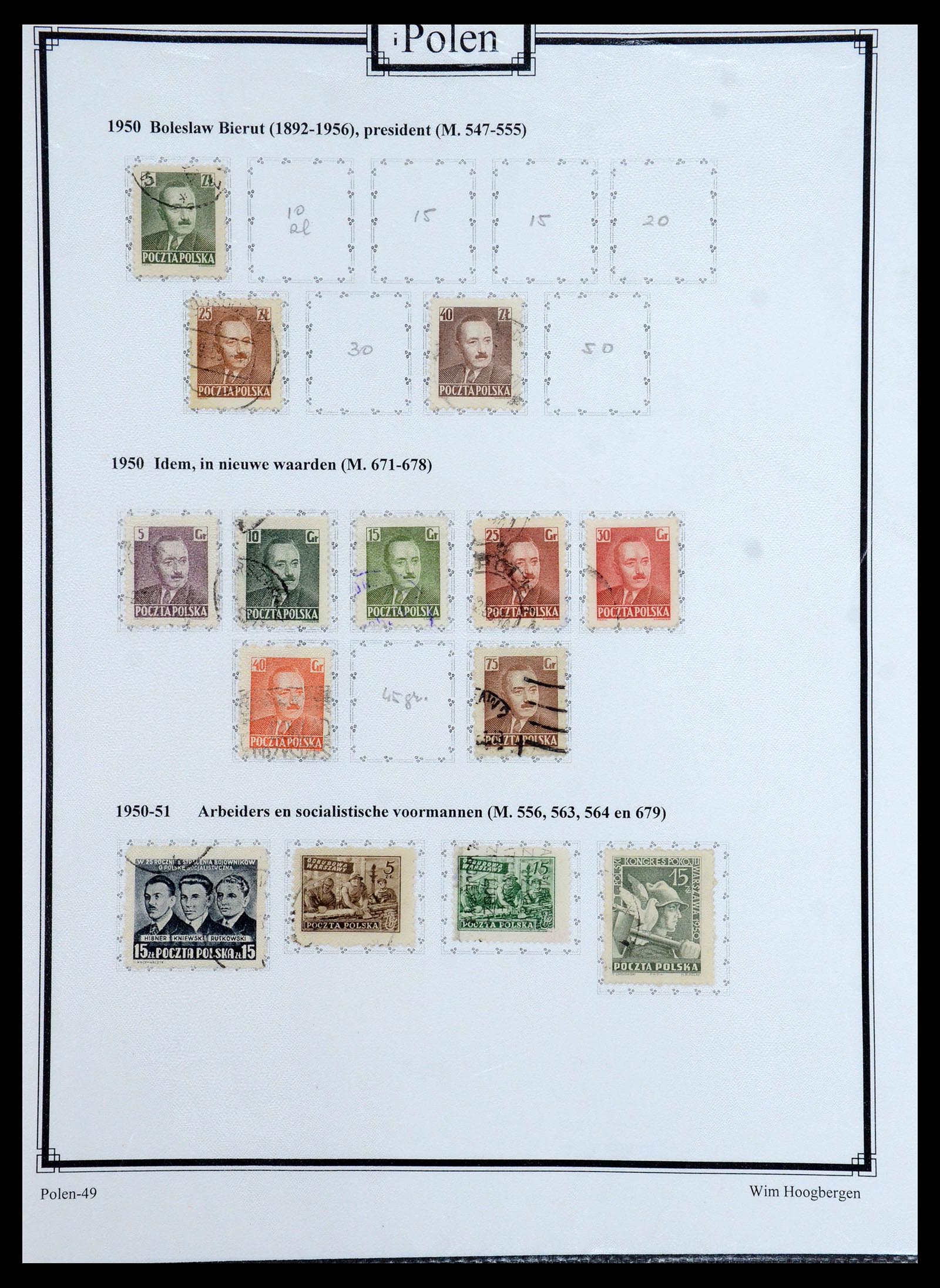 36363 071 - Postzegelverzameling 36363 Polen 1918-1964.