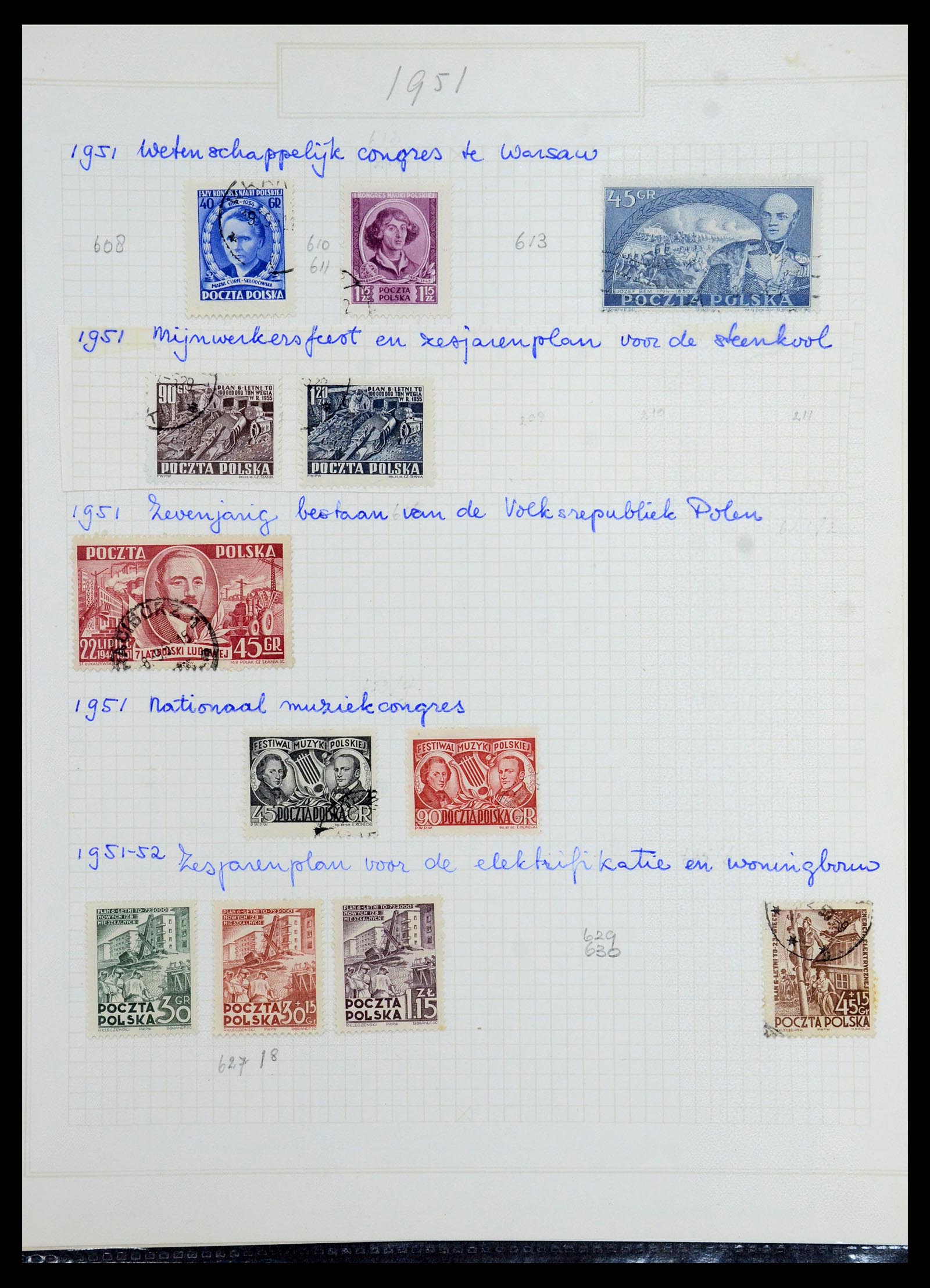 36363 074 - Postzegelverzameling 36363 Polen 1918-1964.