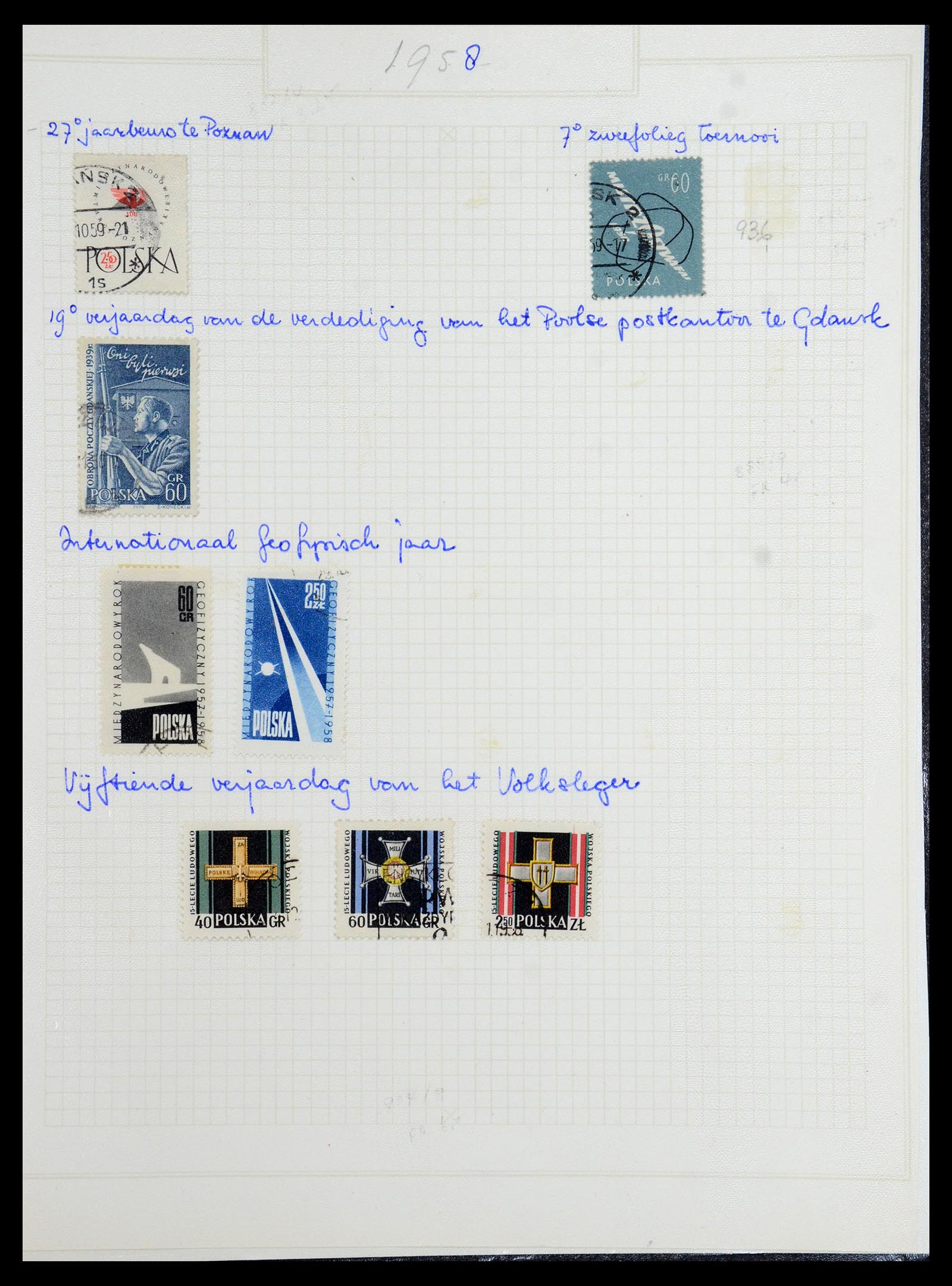 36363 092 - Postzegelverzameling 36363 Polen 1918-1964.