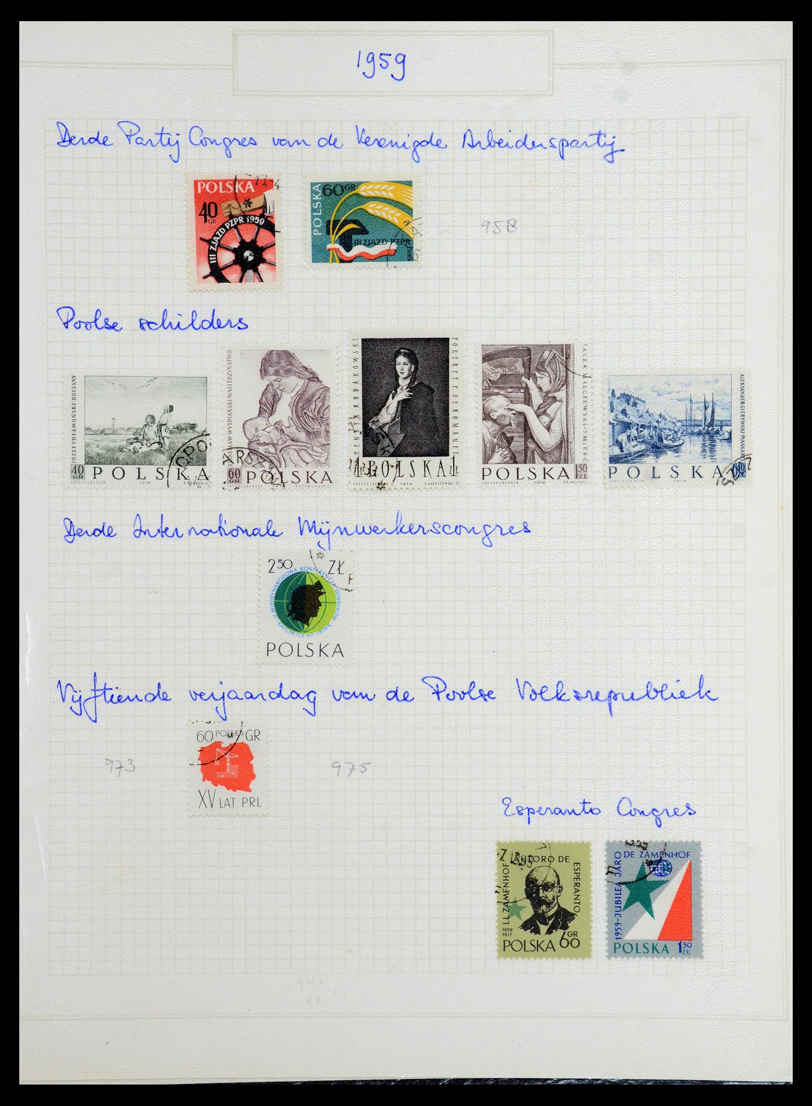 36363 094 - Postzegelverzameling 36363 Polen 1918-1964.