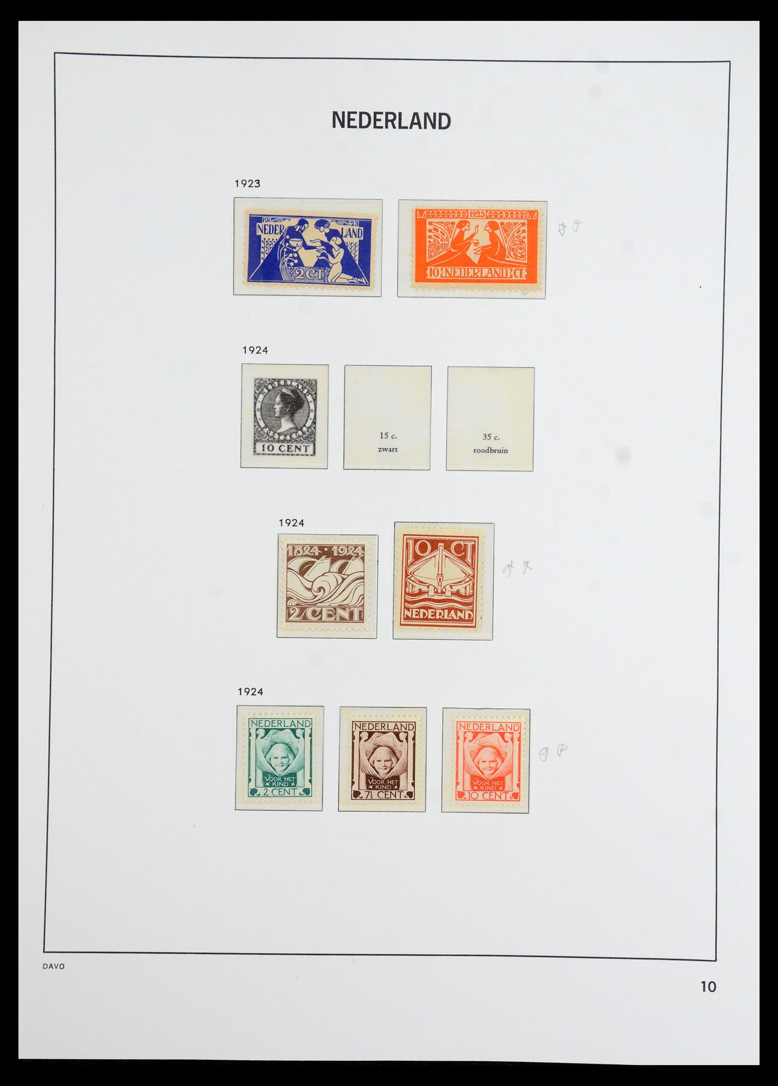 36365 002 - Postzegelverzameling 36365 Nederland 1923-1943.