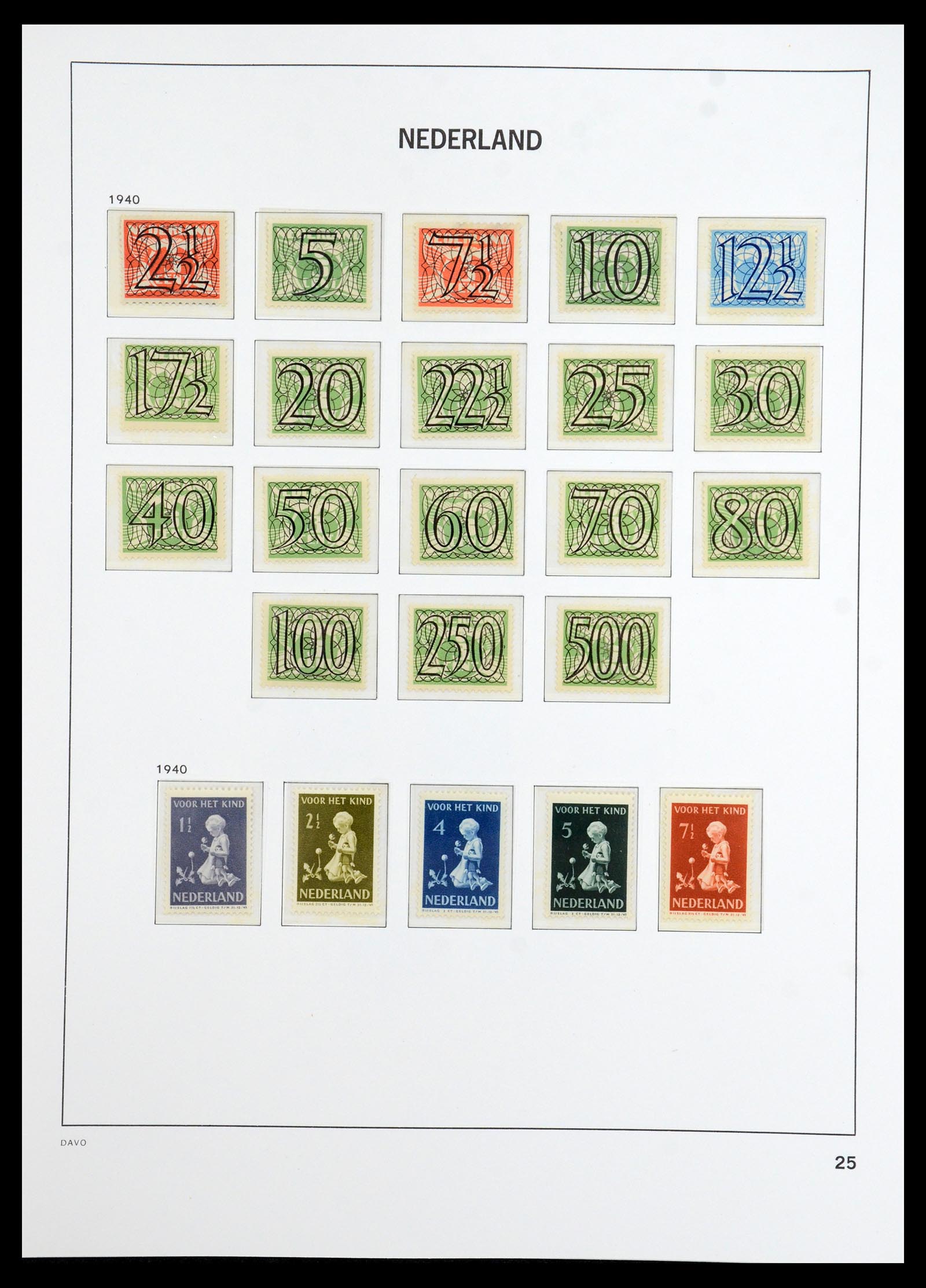 36365 011 - Postzegelverzameling 36365 Nederland 1923-1943.
