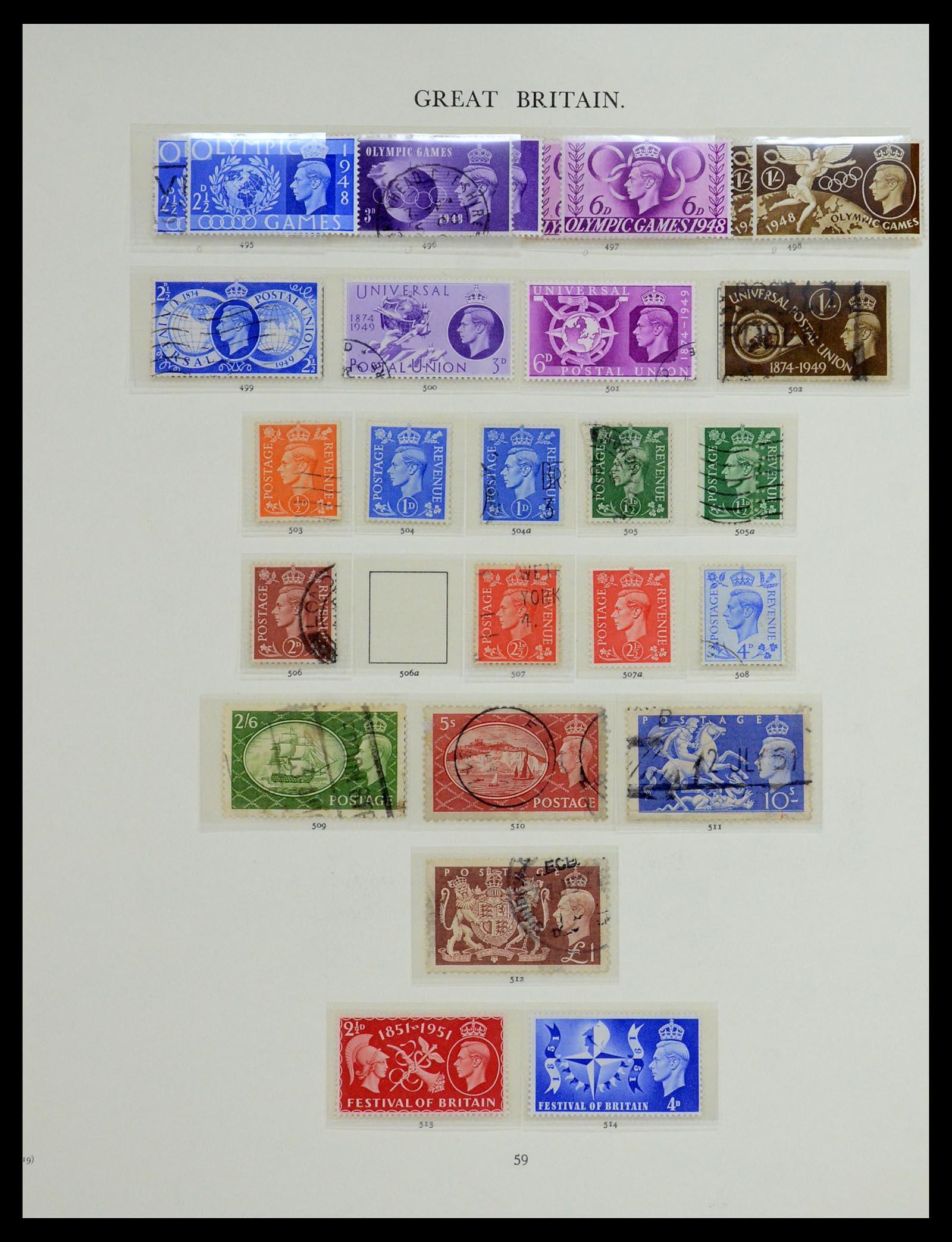 36367 016 - Stamp collection 36367 Great Britain 1841-1970.