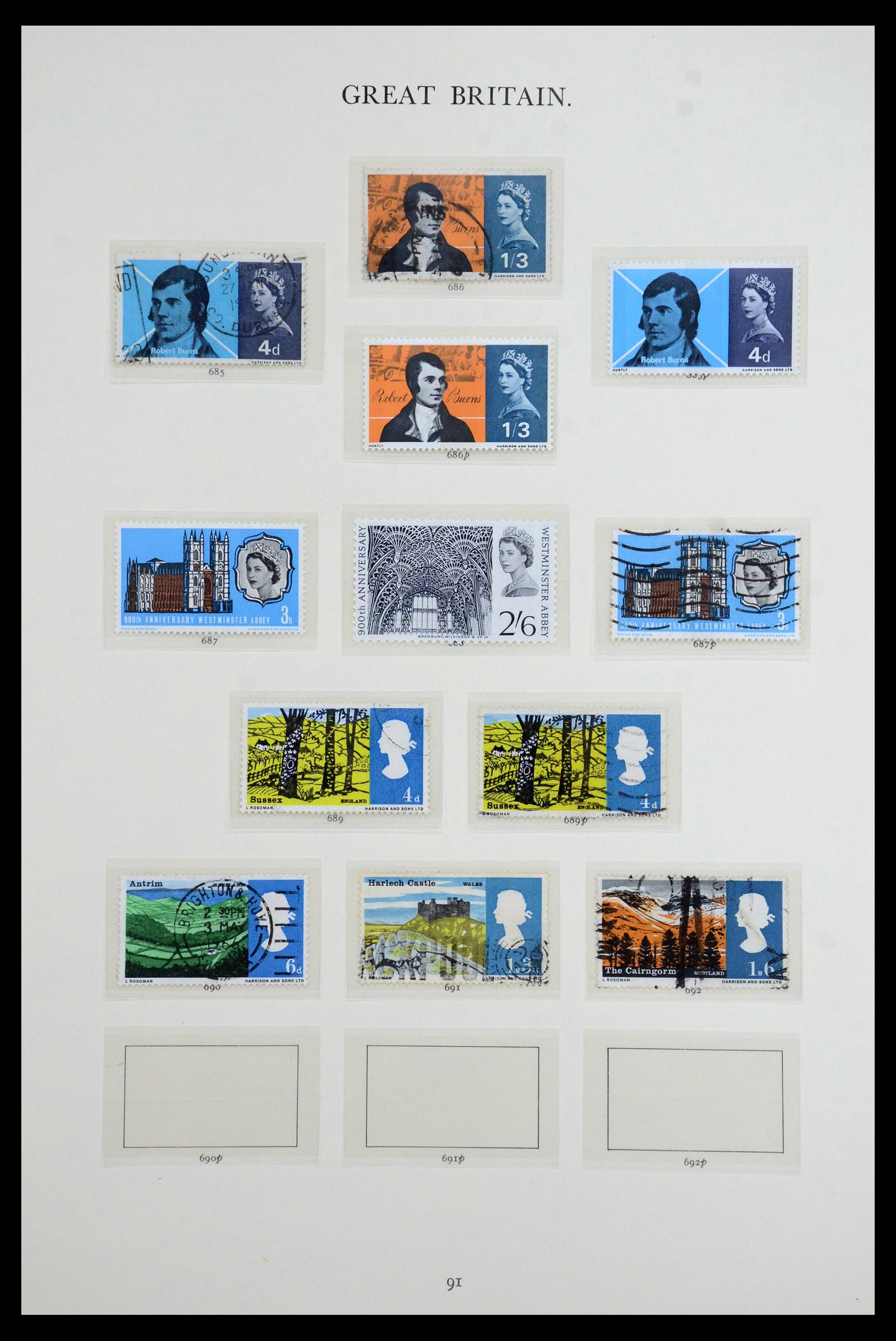 36367 032 - Postzegelverzameling 36367 Engeland 1841-1970.