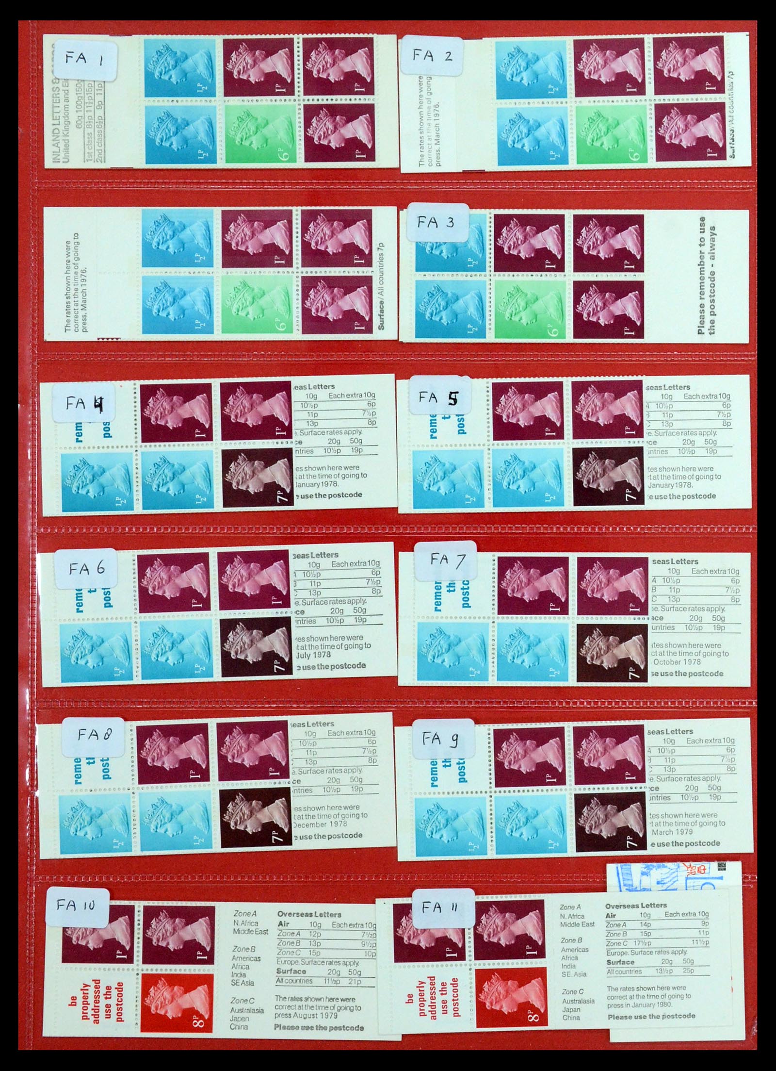 36368 001 - Stamp collection 36368 Great Britain stamp booklets 1976-2000.