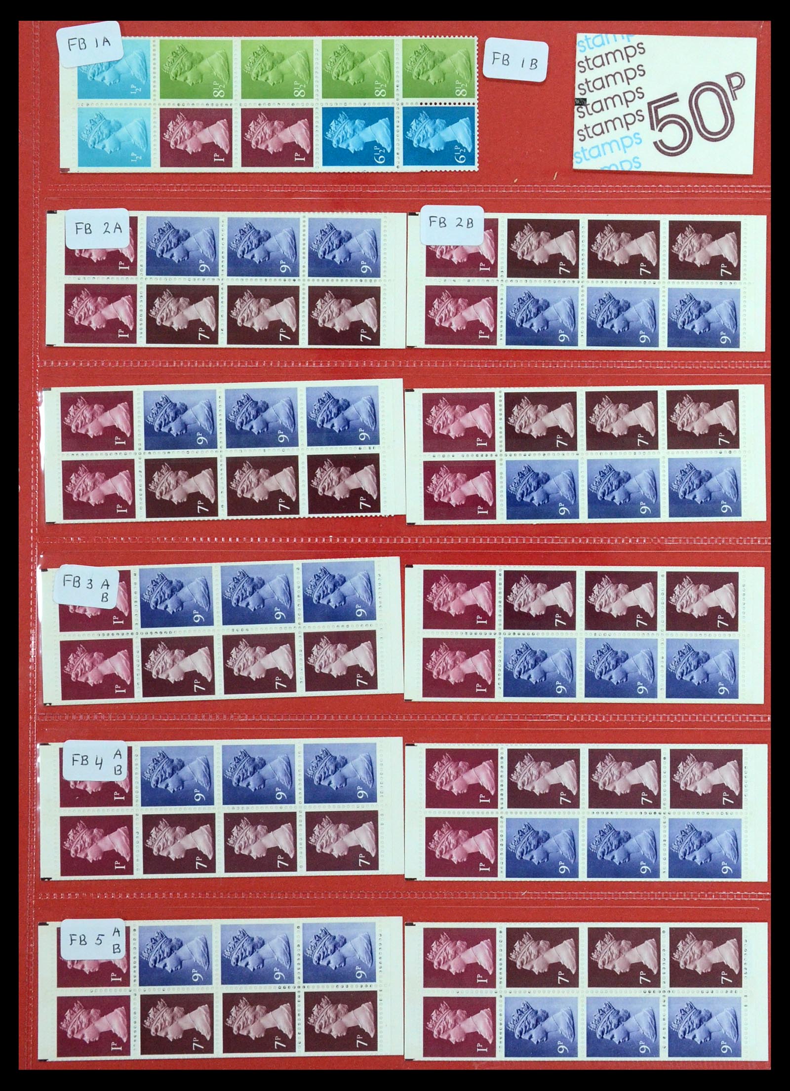 36368 002 - Postzegelverzameling 36368 Engeland postzegelboekjes 1976-2000.