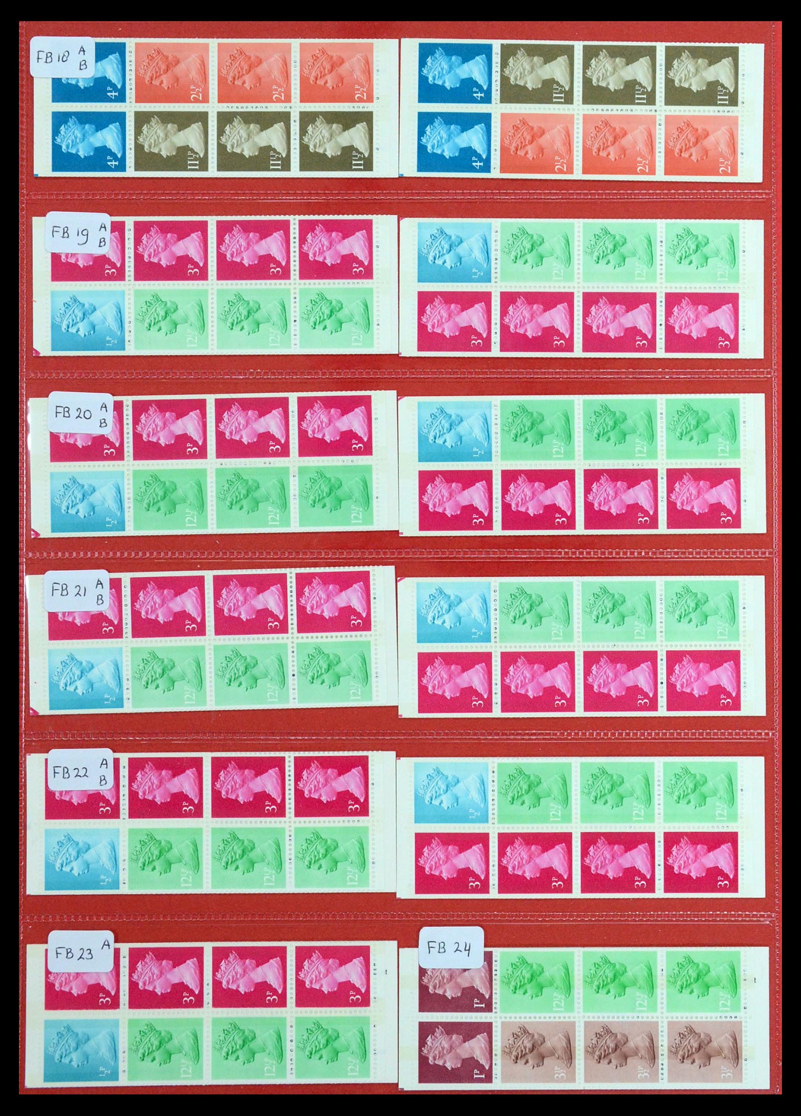 36368 005 - Postzegelverzameling 36368 Engeland postzegelboekjes 1976-2000.