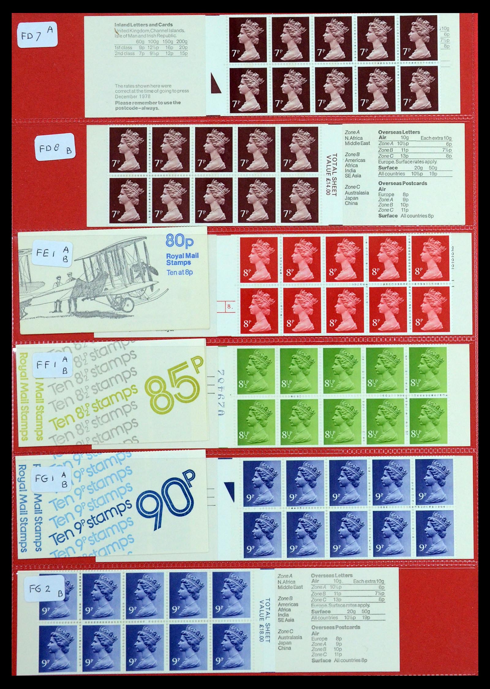 36368 011 - Postzegelverzameling 36368 Engeland postzegelboekjes 1976-2000.