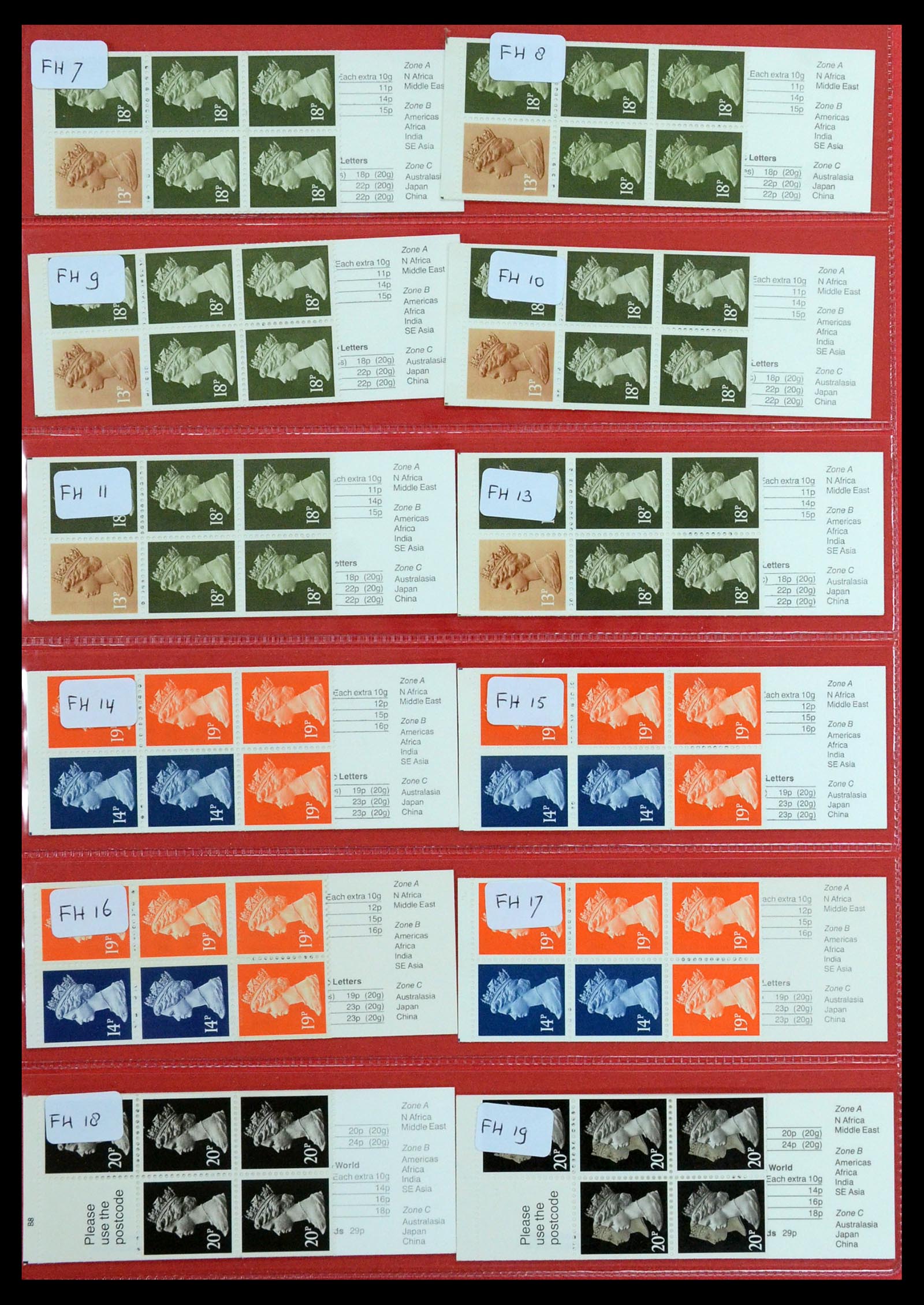 36368 014 - Postzegelverzameling 36368 Engeland postzegelboekjes 1976-2000.