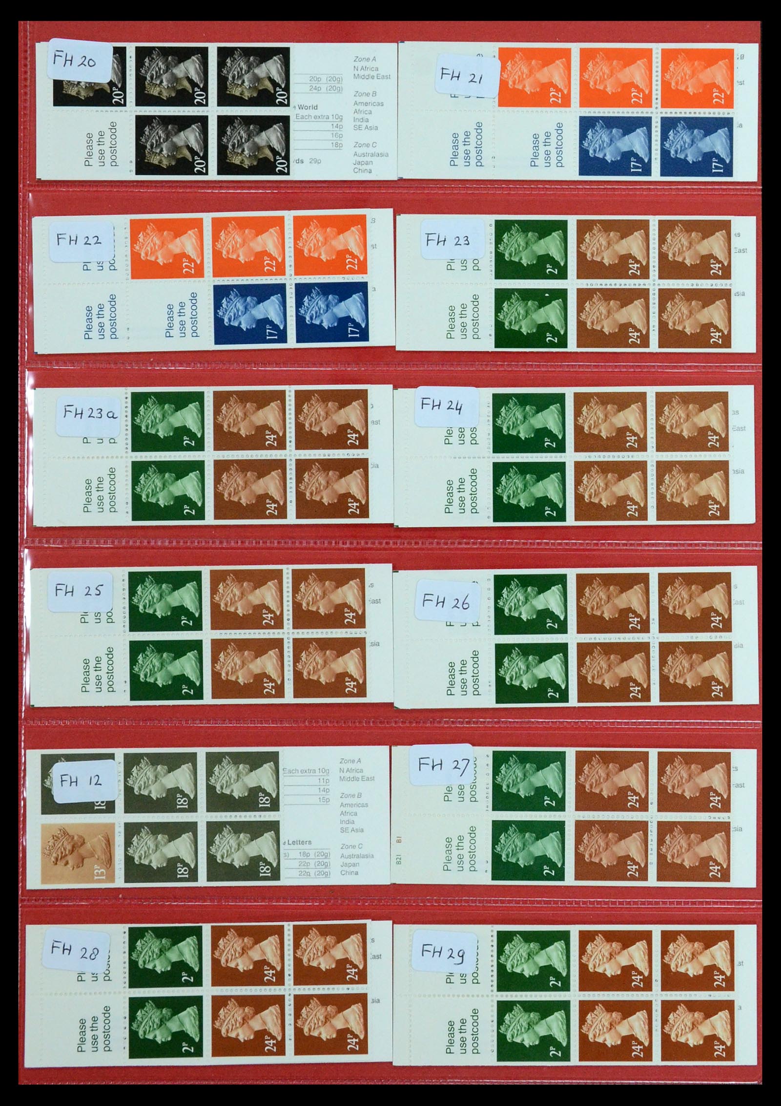 36368 015 - Postzegelverzameling 36368 Engeland postzegelboekjes 1976-2000.