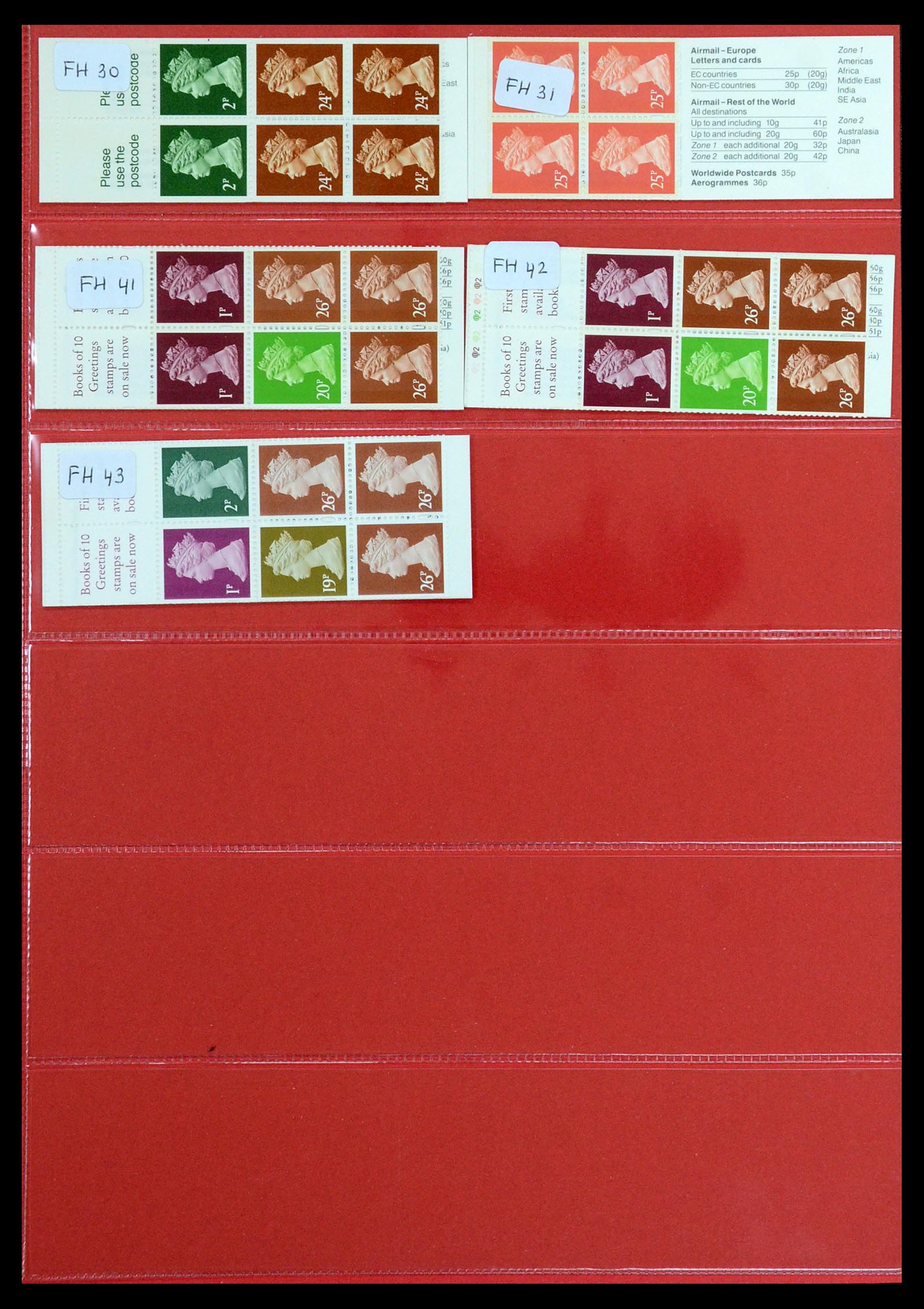 36368 016 - Postzegelverzameling 36368 Engeland postzegelboekjes 1976-2000.