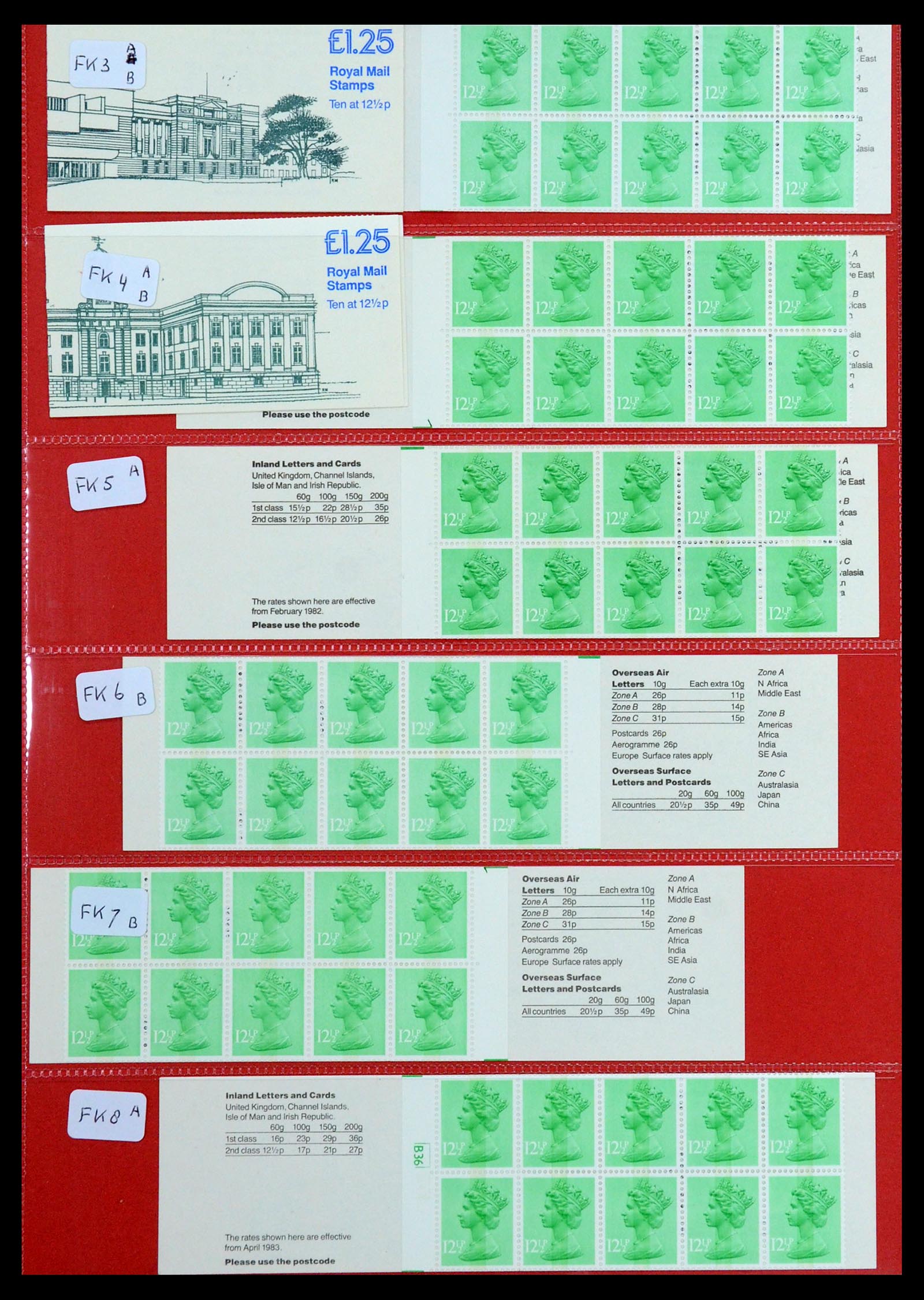 36368 019 - Postzegelverzameling 36368 Engeland postzegelboekjes 1976-2000.