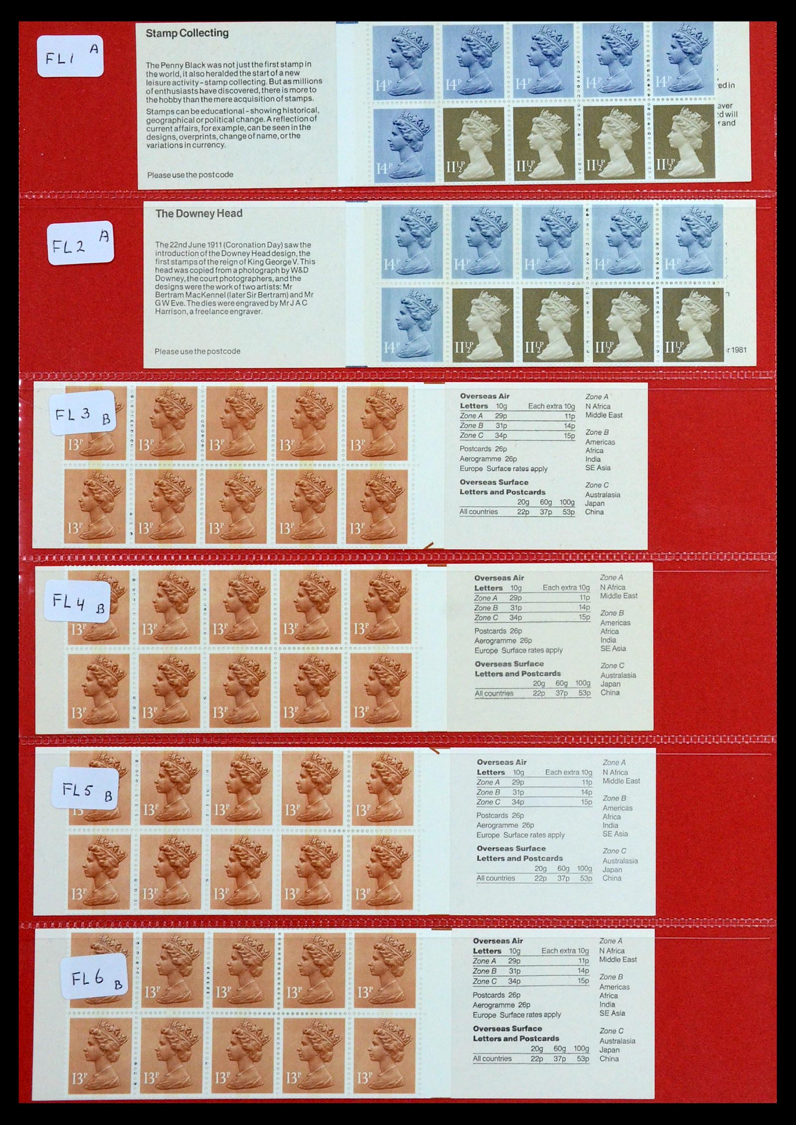 36368 020 - Postzegelverzameling 36368 Engeland postzegelboekjes 1976-2000.