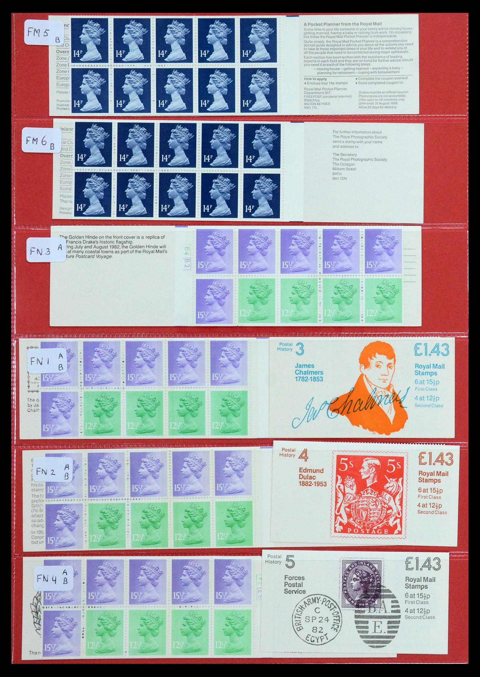 36368 023 - Postzegelverzameling 36368 Engeland postzegelboekjes 1976-2000.